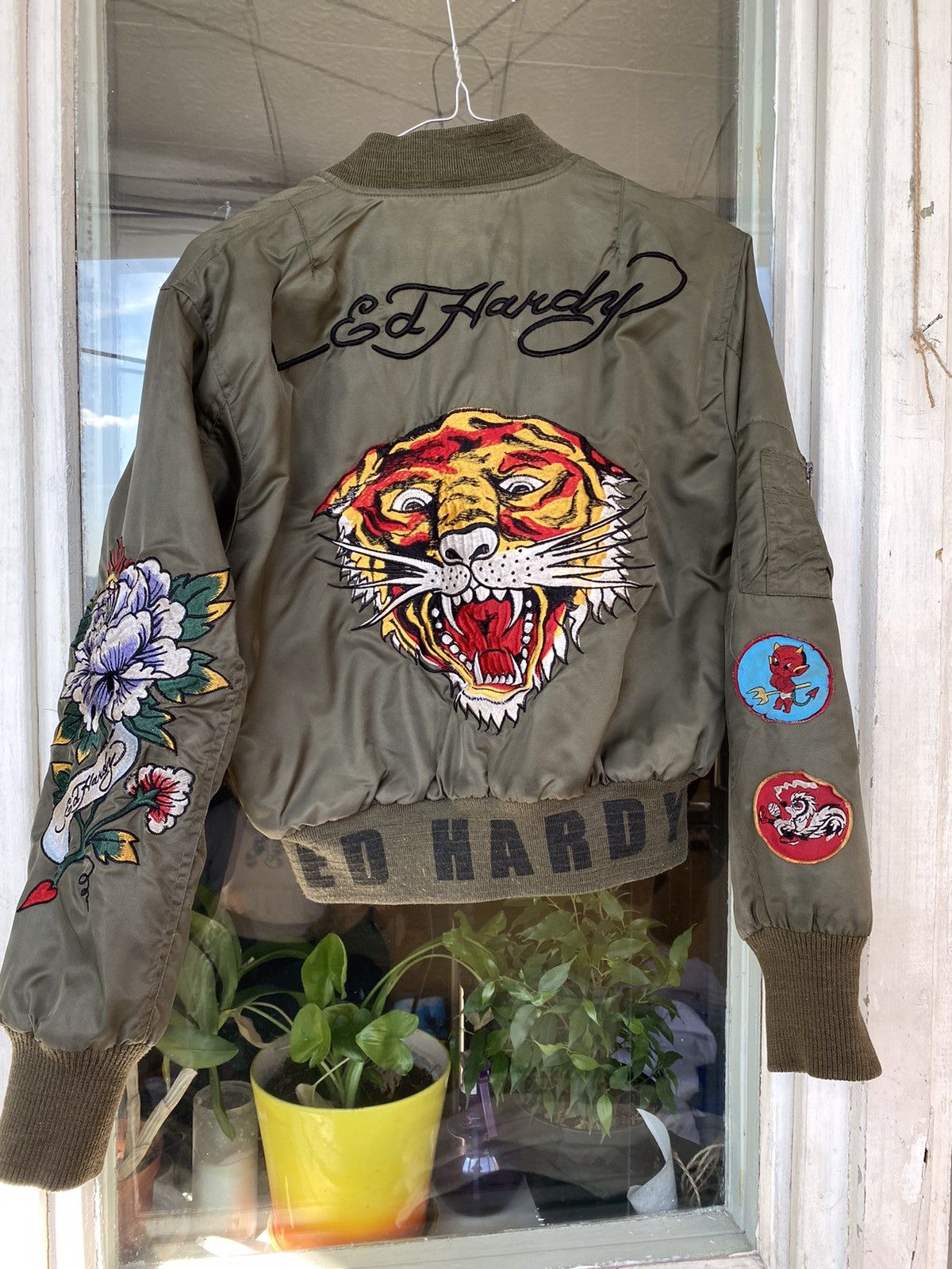 Ed Hardy × Vintage Vintage ed hardy bomber jacket | Grailed