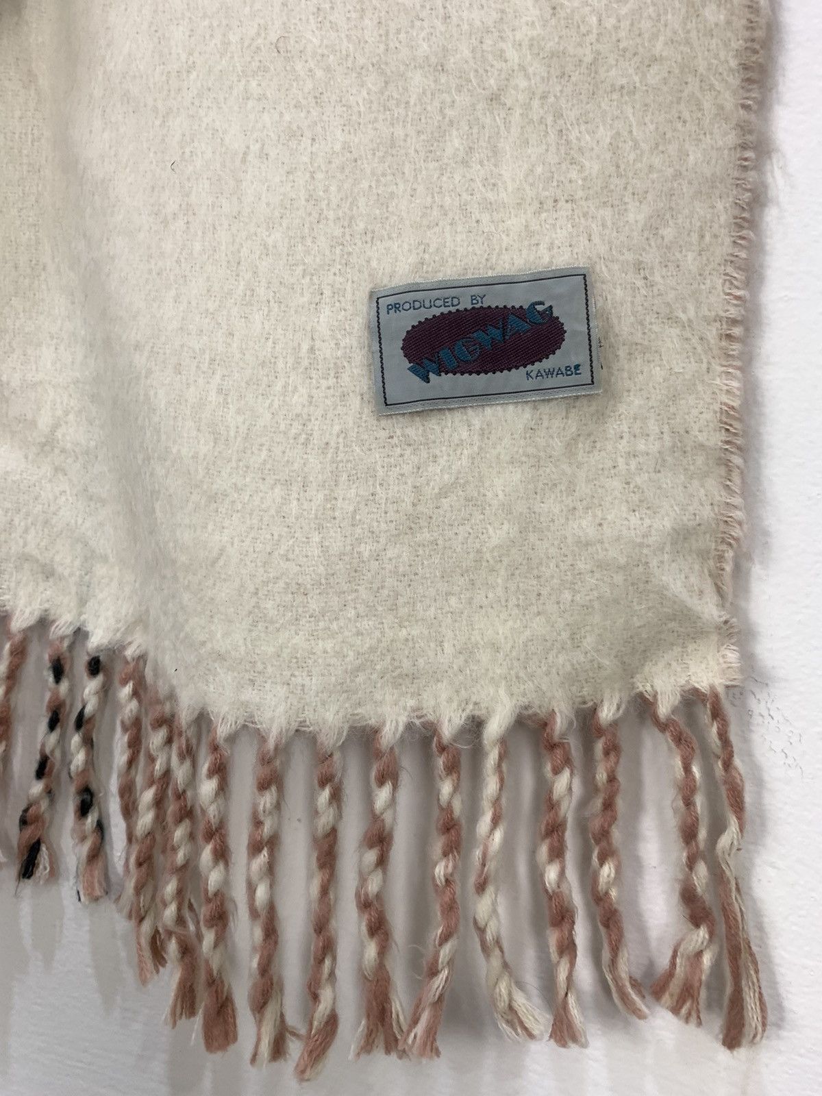 Japanese Brand × Other WIGWAG KAWABE Cashmere Wool Window Pane Plaid Muffler Scarf Size ONE SIZE - 8 Thumbnail