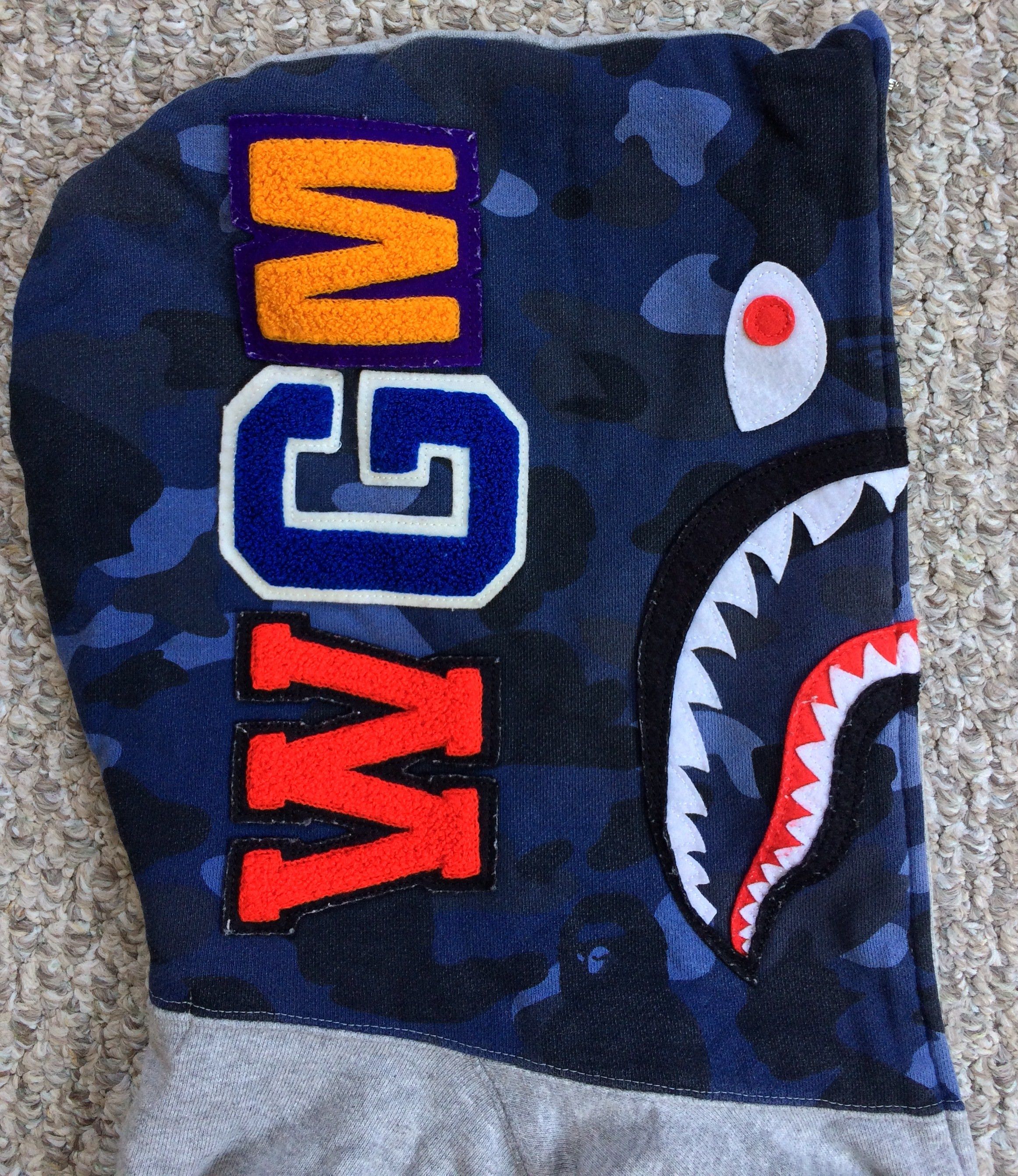 Bape OG Bape Blue Camo Full Zip Shark Hoodie Size US M / EU 48-50 / 2 - 3 Thumbnail