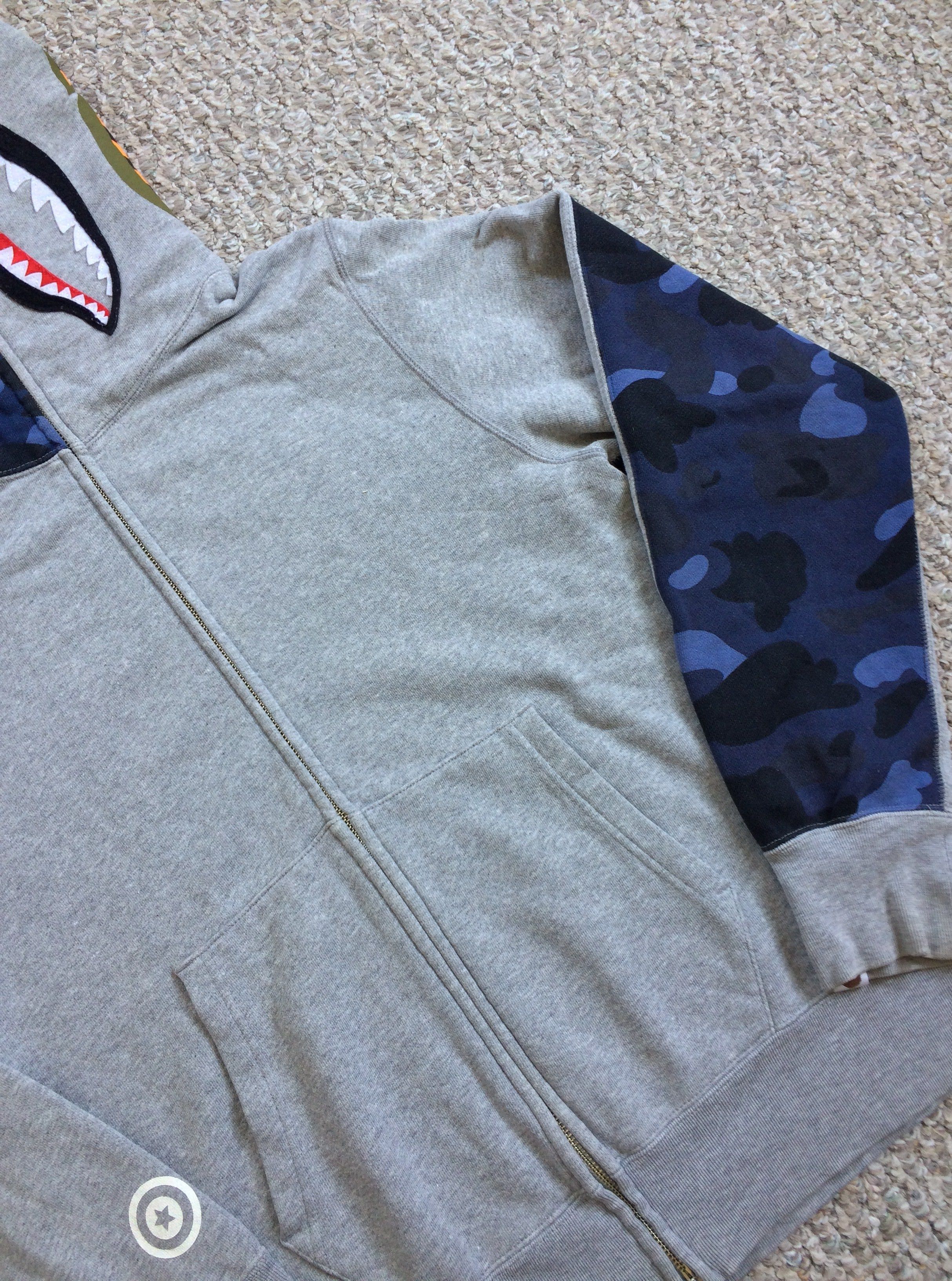 Bape OG Bape Blue Camo Full Zip Shark Hoodie Size US M / EU 48-50 / 2 - 5 Thumbnail