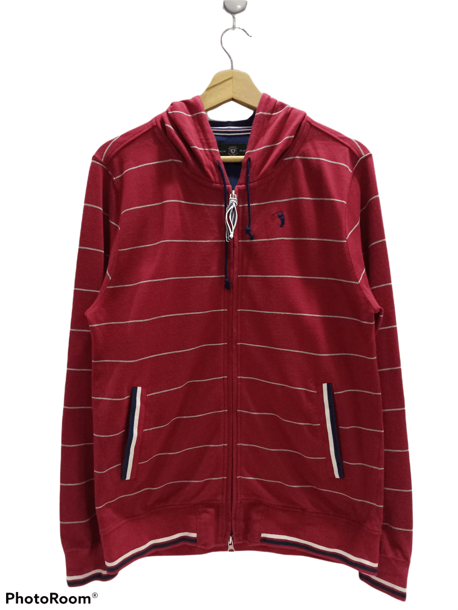 Japanese Brand Jaggy Golf Full Zipper Stripe Hoodie Size US L / EU 52-54 / 3 - 1 Thumbnail