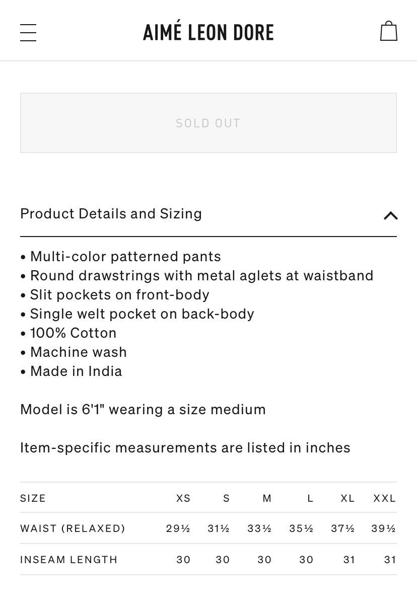 Aime Leon Dore Baja Leisure Pant - M Size US 33 - 7 Thumbnail