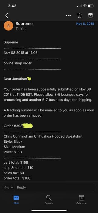 Supreme Black Hoodie Chris Cunningham Chihuahua Hooded Sweatshirt