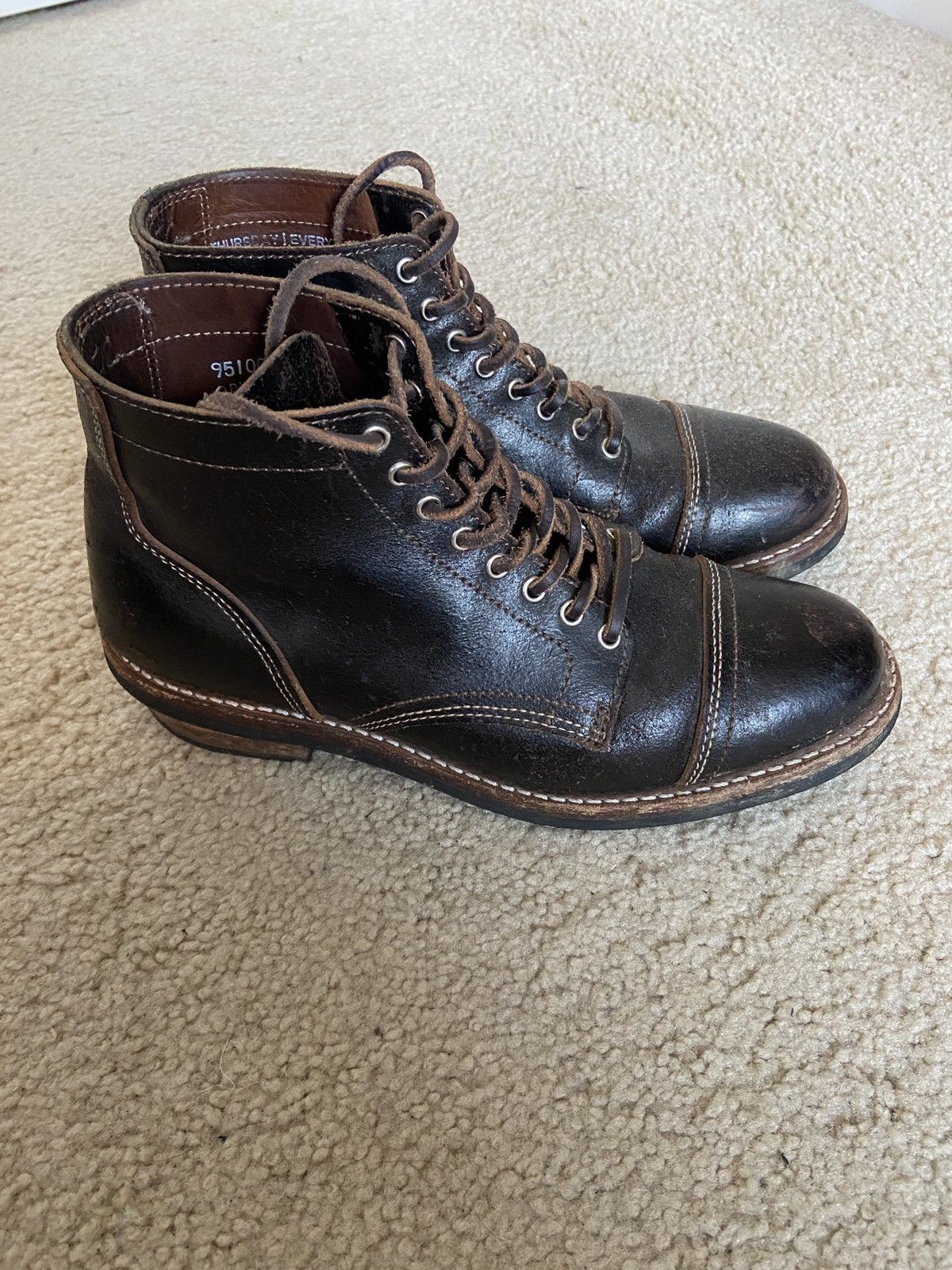 Thursday Boots Thursday Vanguard Boot Horween Cacao Waxed Flesh US 7D Grailed