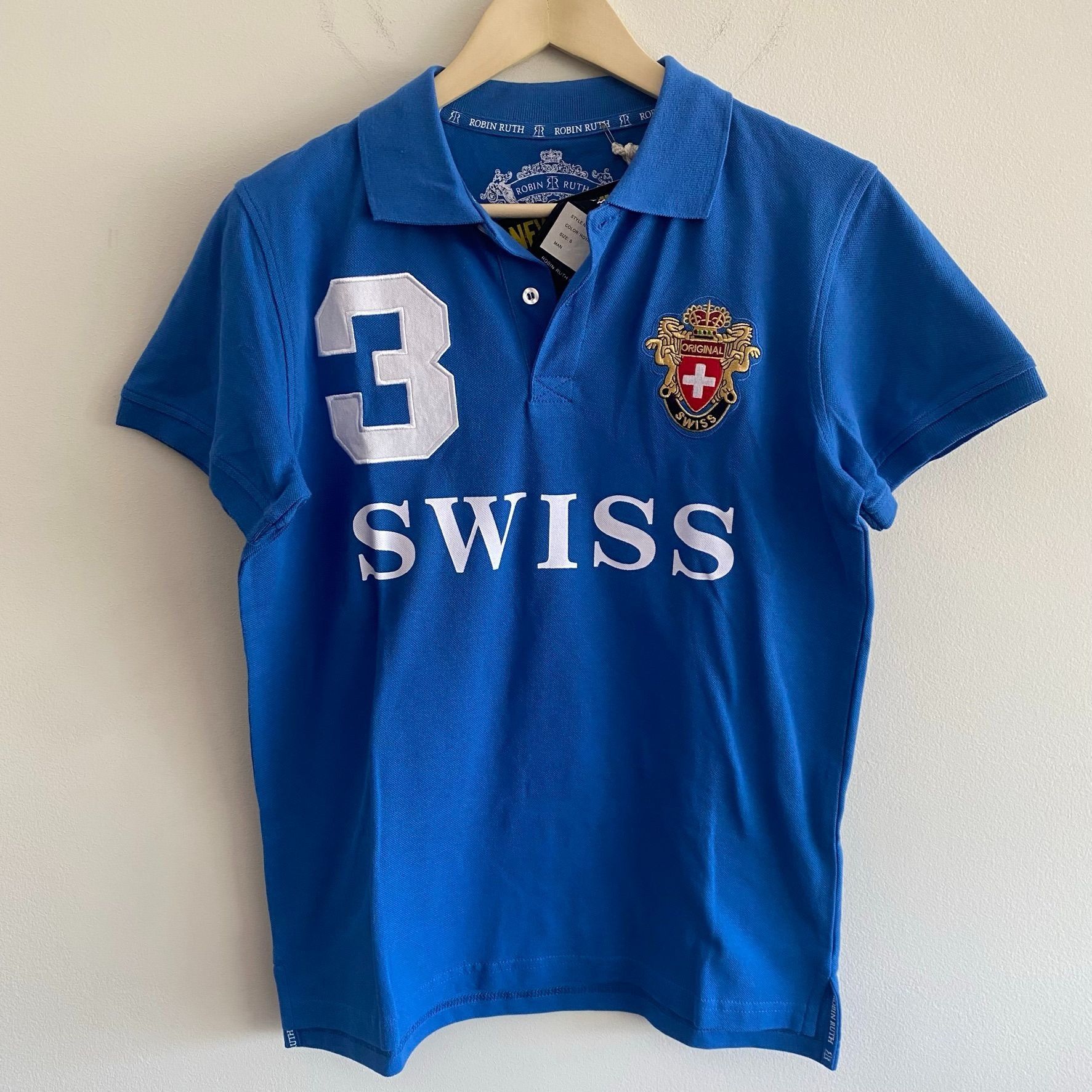 Robin Ruth NWT Blue Swiss Polo Shirt Size US S / EU 44-46 / 1 - 1 Thumbnail