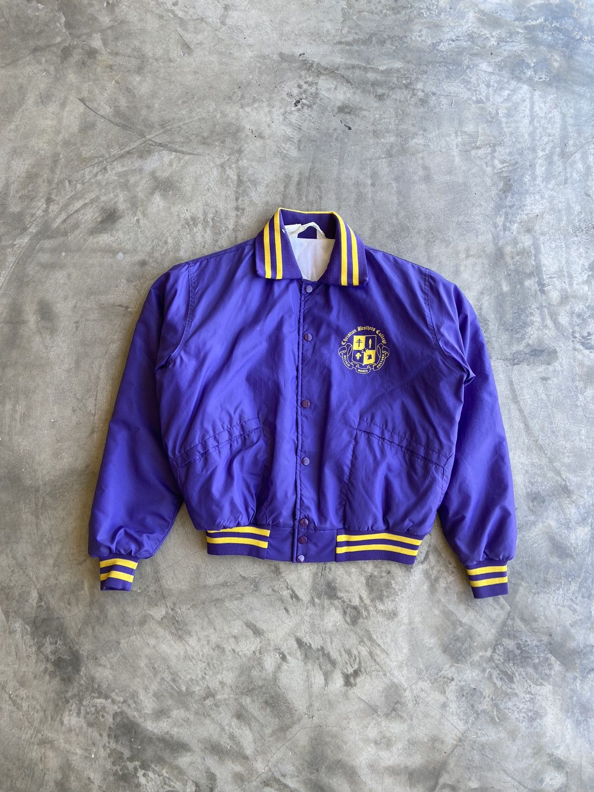 Vintage Vintage Purple Varsity Jacket 90’s Medium Size US M / EU 48-50 / 2 - 1 Thumbnail