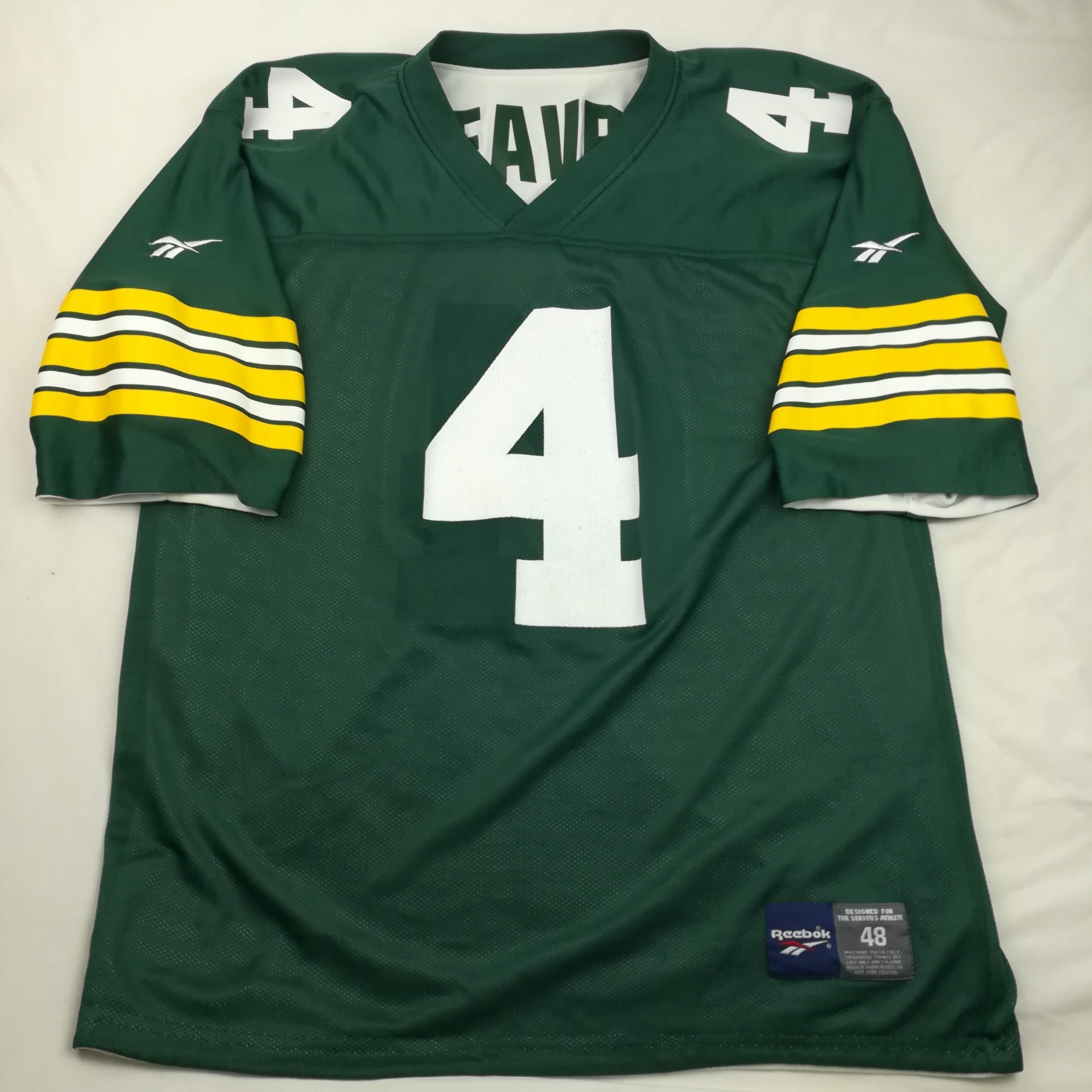 Vintage NFL on sale Reebok On Field Green Bay Packers Brett Favre Game Jersey Size 56