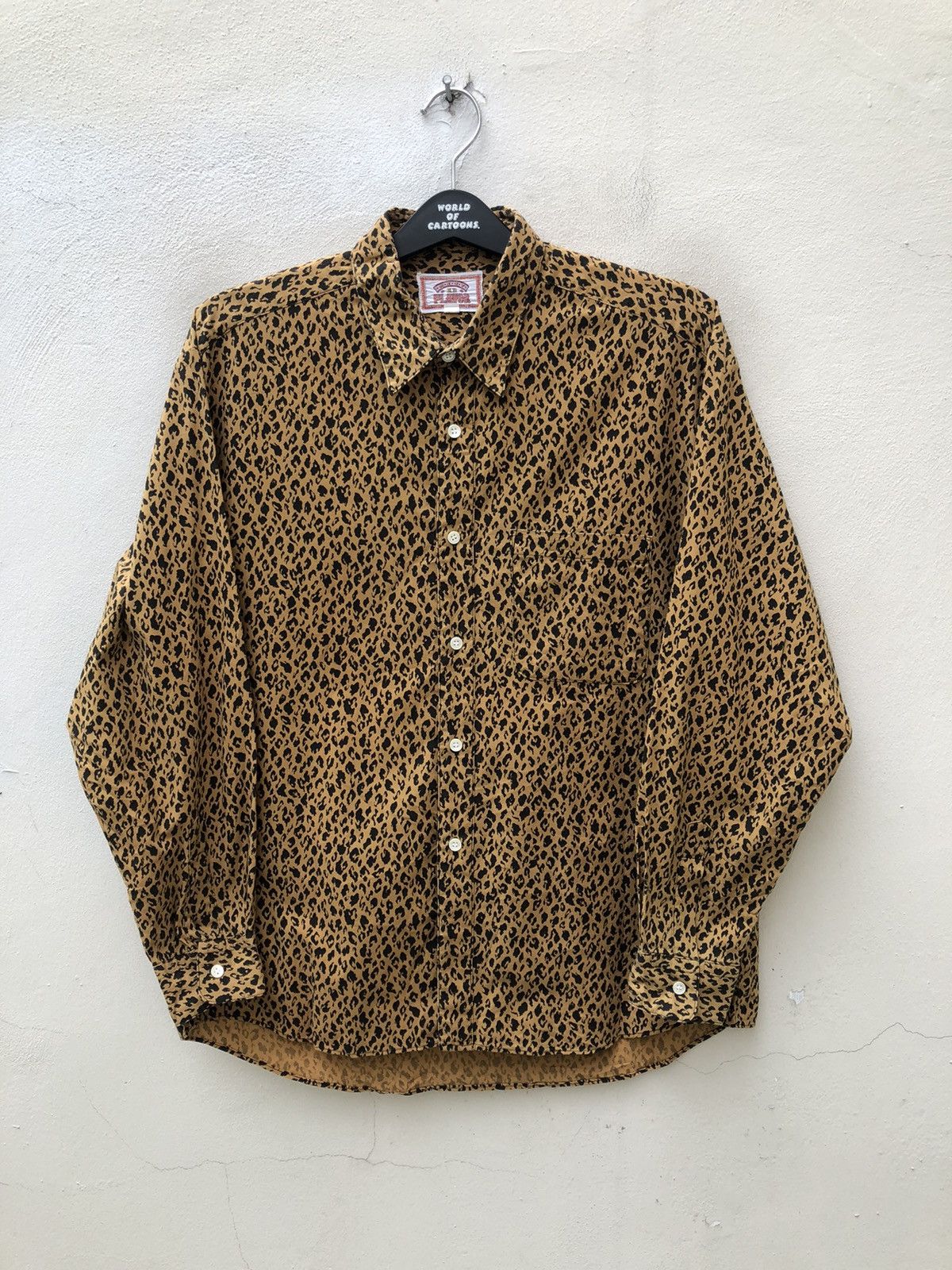 image of Vintage 90's A.d. Flavor Made In Japan Leopard Camo Shirt, Men's (Size Large)