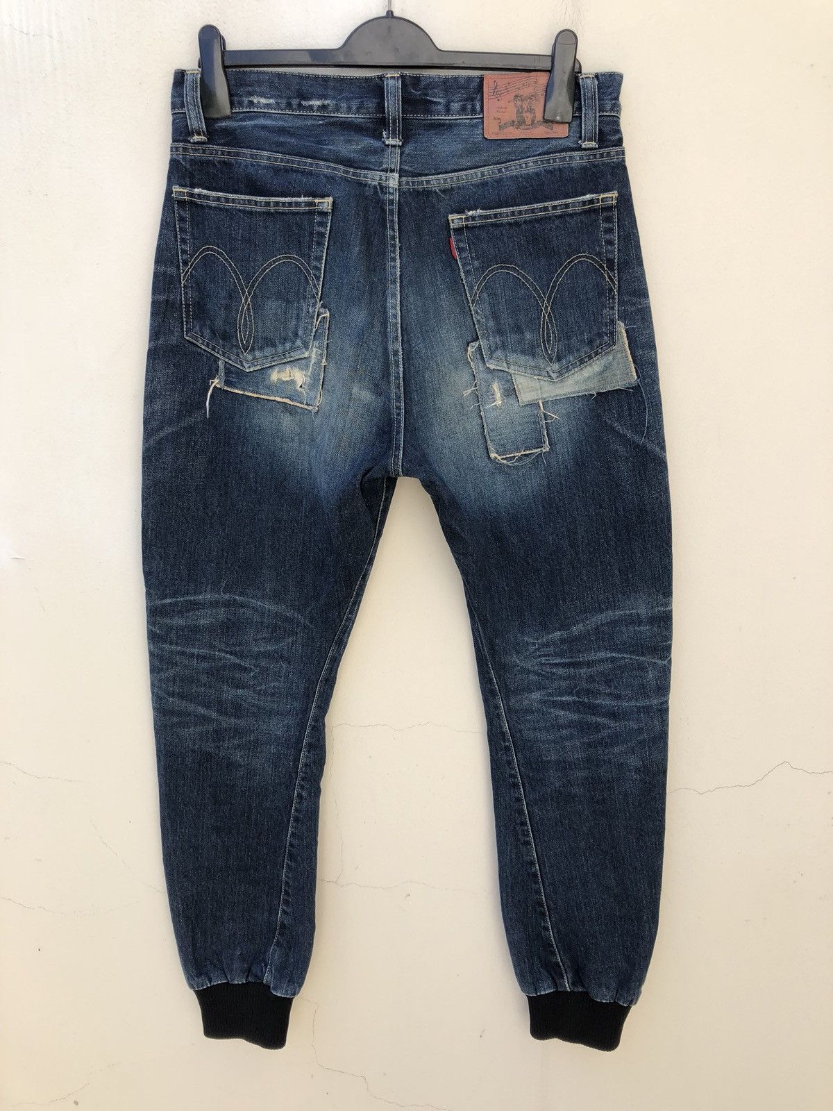Schlussel Japan Brand glamb Boro Patchwork Denim Jeans Size US 31 - 13 Thumbnail