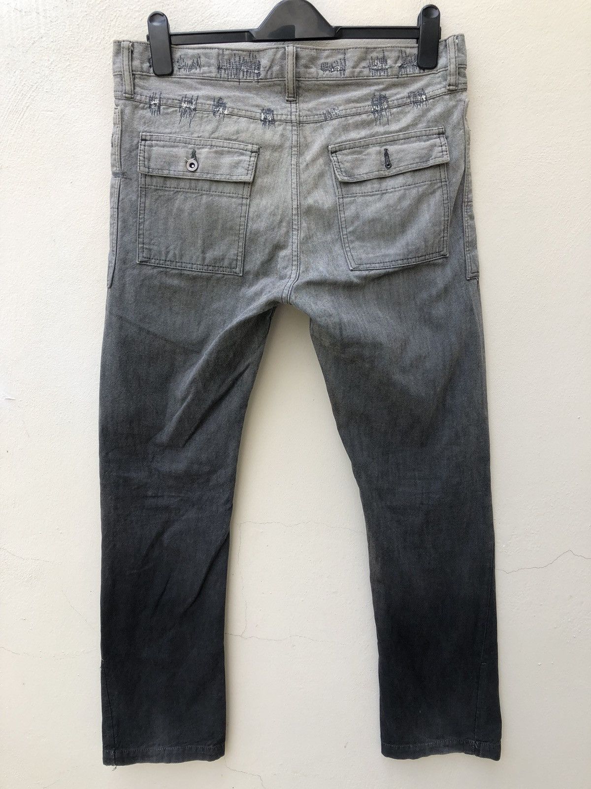 Vintage REPACA Made in Japan Two Tones Zigzag Patchwork Denim Size US 32 / EU 48 - 12 Thumbnail