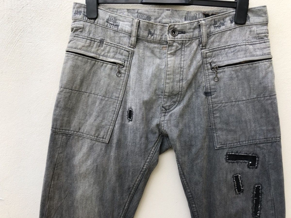 Vintage REPACA Made in Japan Two Tones Zigzag Patchwork Denim Size US 32 / EU 48 - 7 Thumbnail