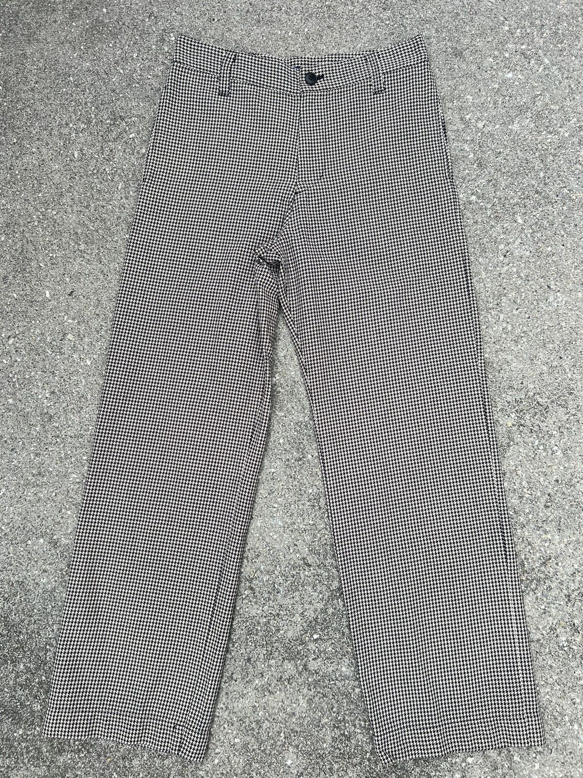 Vintage Team Of Beat*en Made in Japan Houndstooth Khaki Trouser Pant Size US 30 / EU 46 - 1 Thumbnail
