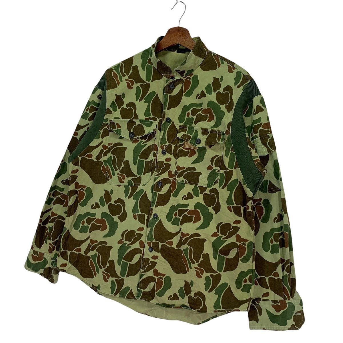 Vintage Vintage 90s Two Horse Camouflage Duck Jacket Size US L / EU 52-54 / 3 - 2 Thumbnail