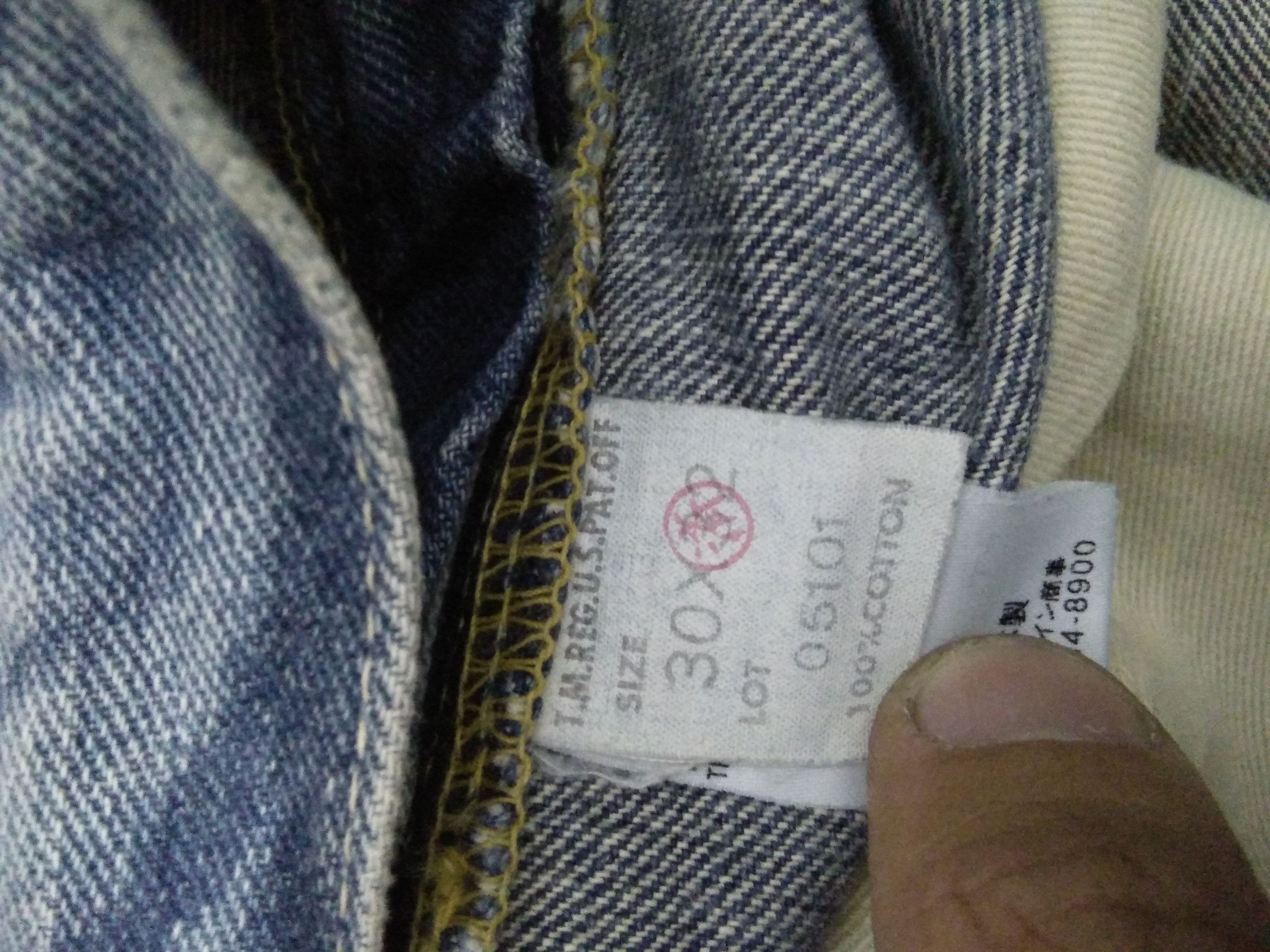 Lee LEE RIDERS UNION MADE SANFORIZED DENIM HALF SELVEDGE (A693) Size US 31 - 7 Thumbnail