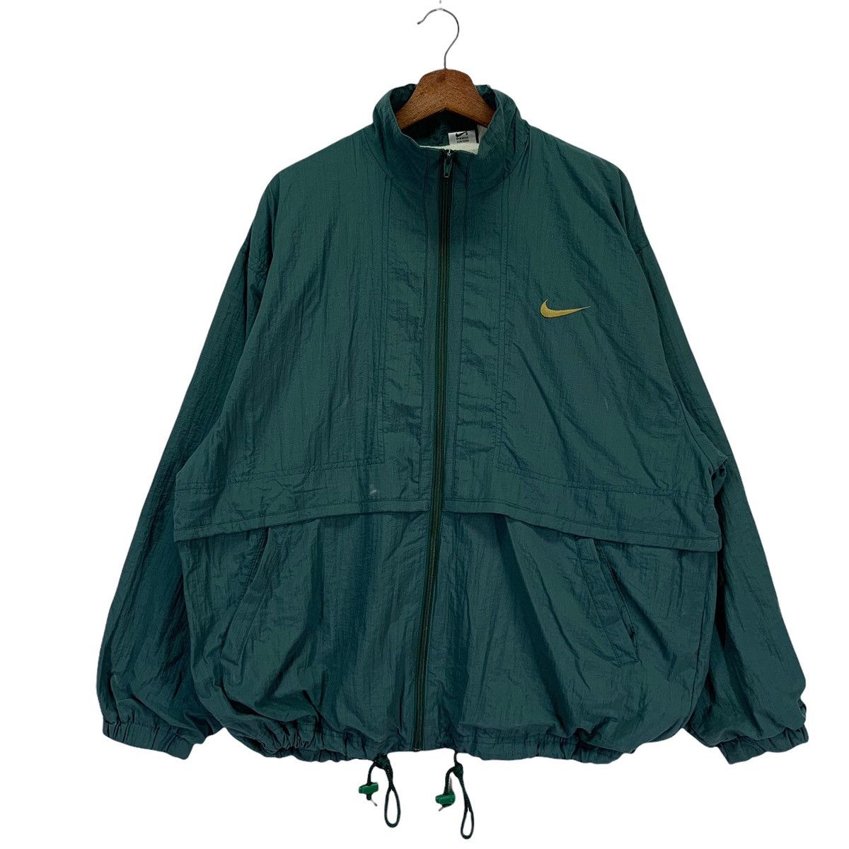 Nike × Vintage Vintage 90s Nike Swoosh Big Logo Nylon Jacket Size US L / EU 52-54 / 3 - 2 Thumbnail