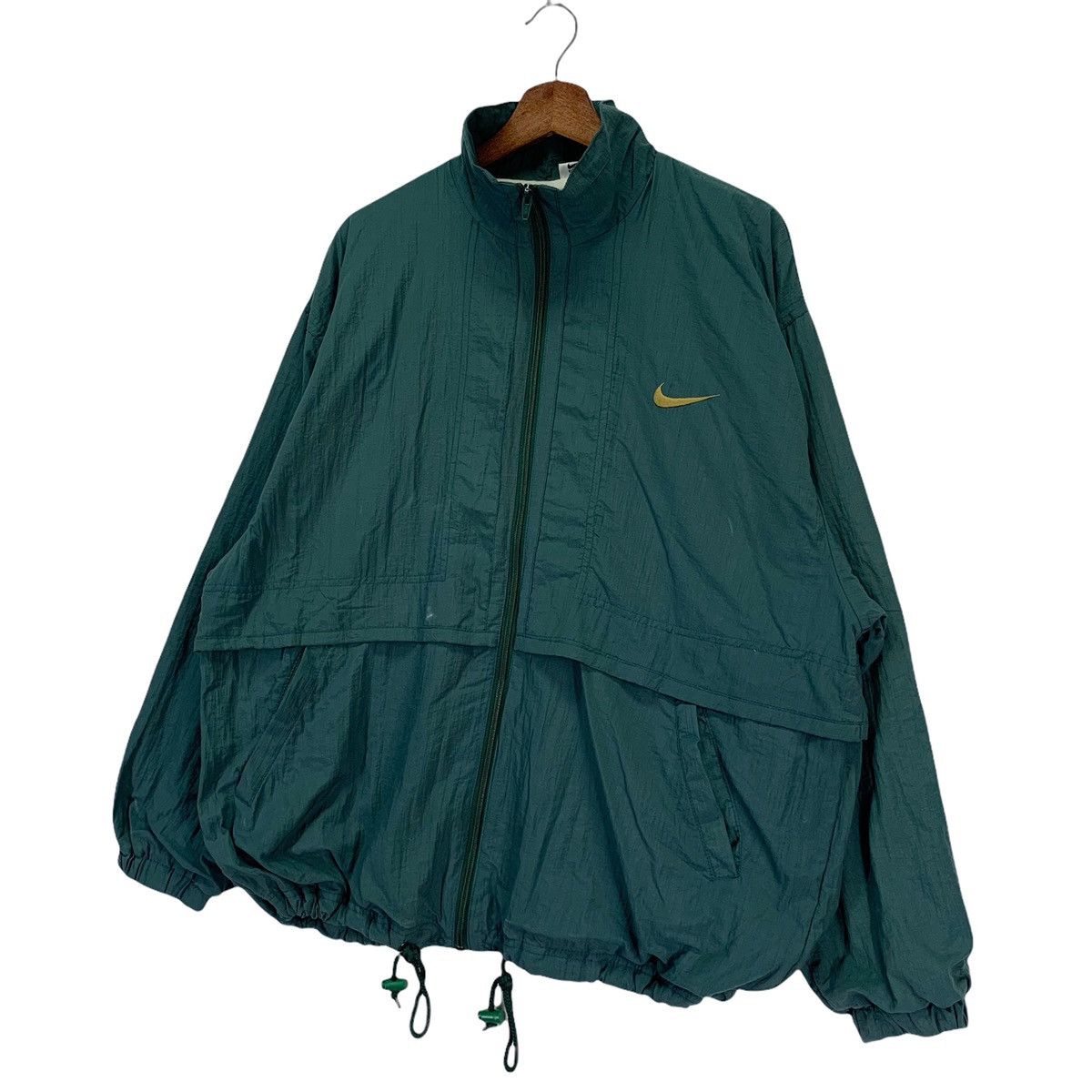 Nike × Vintage Vintage 90s Nike Swoosh Big Logo Nylon Jacket Size US L / EU 52-54 / 3 - 3 Thumbnail