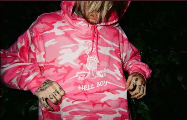 Pink camo store hoodie hellboy