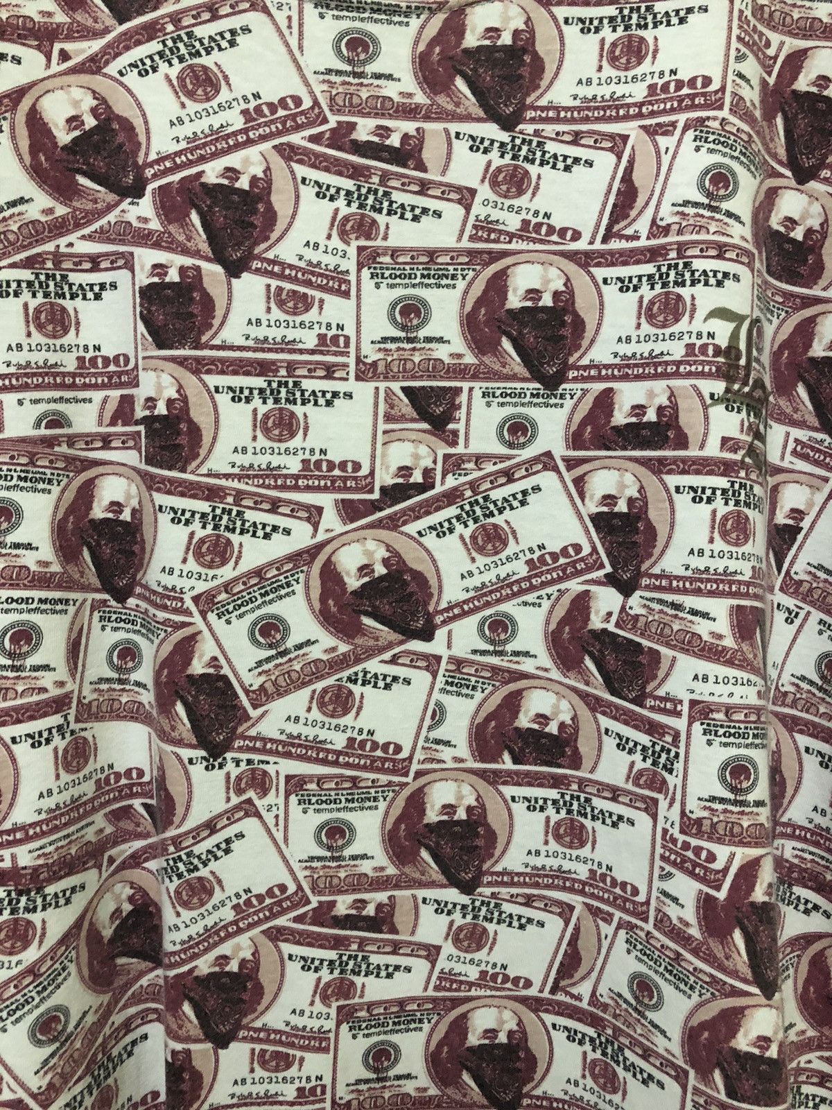 Vintage Vintage Benjamin Franklin Fullprint Money US Rare T Shirt Size US XXL / EU 58 / 5 - 3 Thumbnail