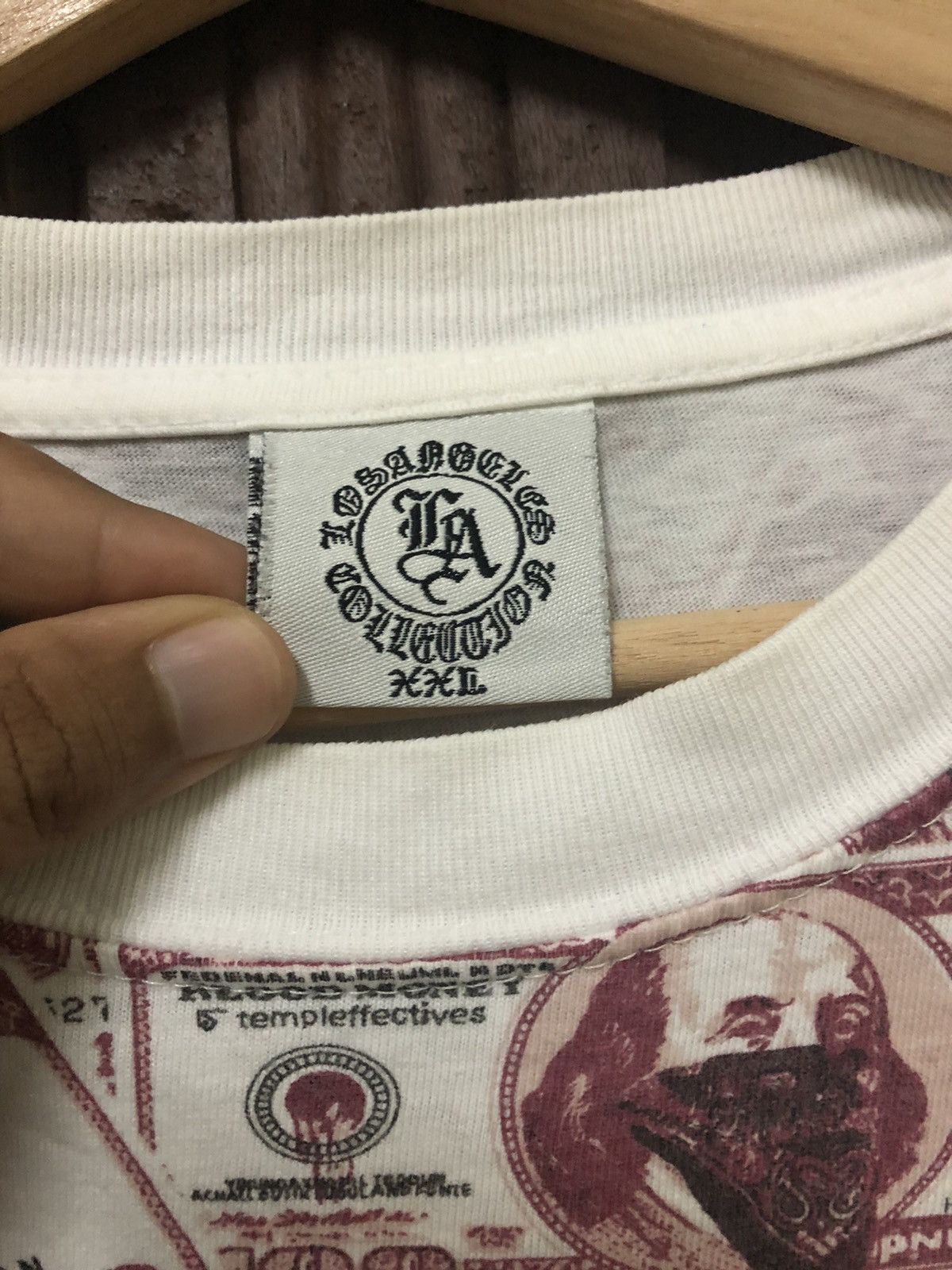Vintage Vintage Benjamin Franklin Fullprint Money US Rare T Shirt Size US XXL / EU 58 / 5 - 4 Thumbnail