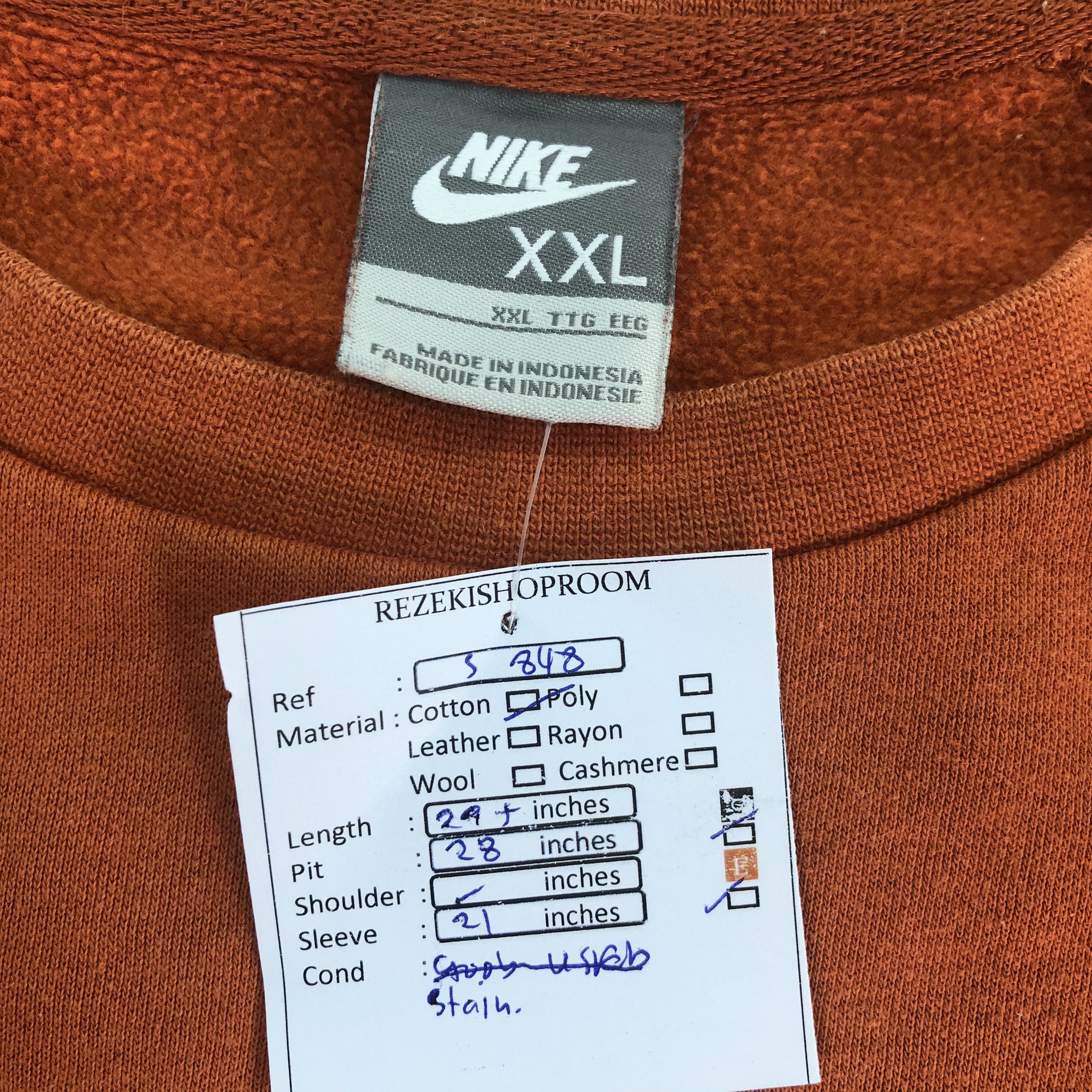Nike Nike Sweatshirt Logo Pull Over Orange Colour Size US XXL / EU 58 / 5 - 5 Thumbnail