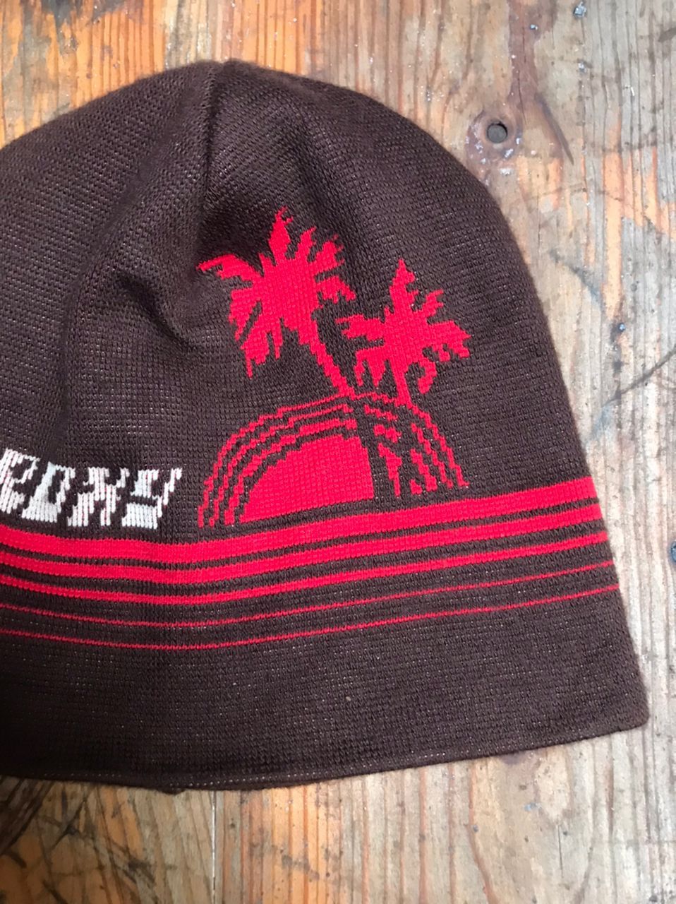 Quicksilver × Vintage Vtg 90s ROXY Beanie Made in USA (DARK BROWN) Size ONE SIZE - 3 Thumbnail