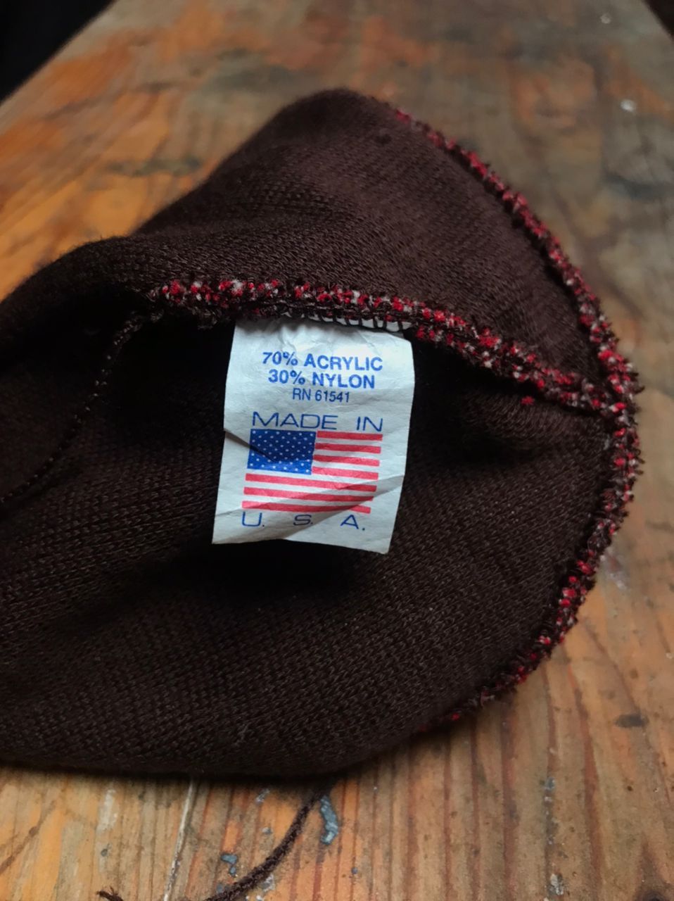 Quicksilver × Vintage Vtg 90s ROXY Beanie Made in USA (DARK BROWN) Size ONE SIZE - 5 Thumbnail