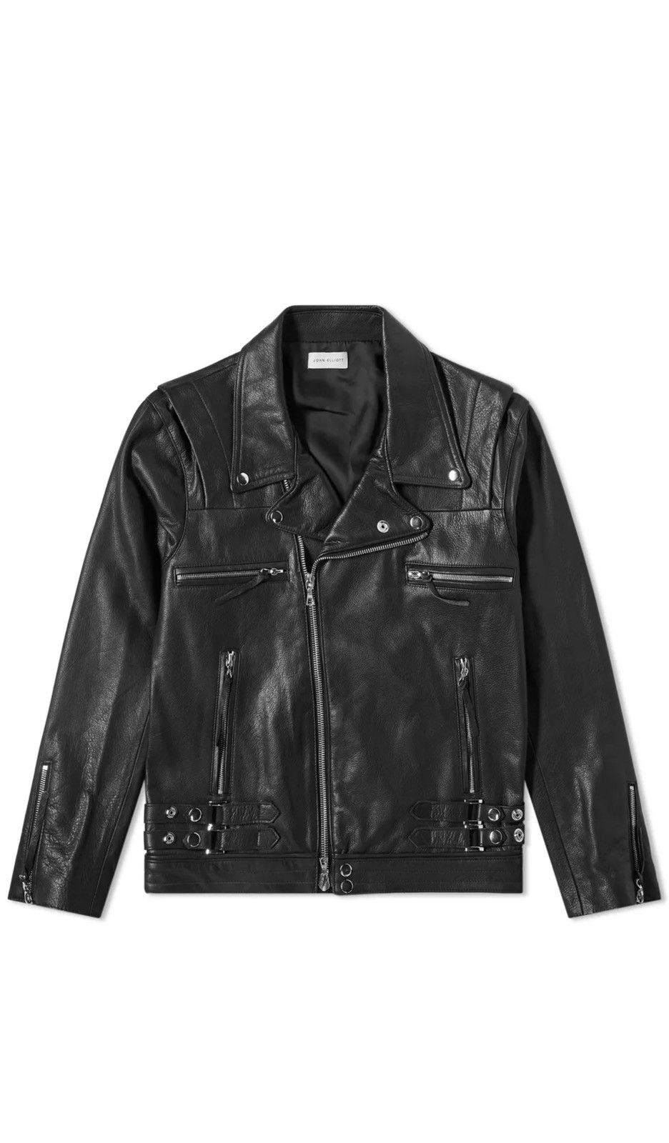 JOHN ELLIOTT ダブルライダースジャケット ブラック Leather Moto Jacket / Black