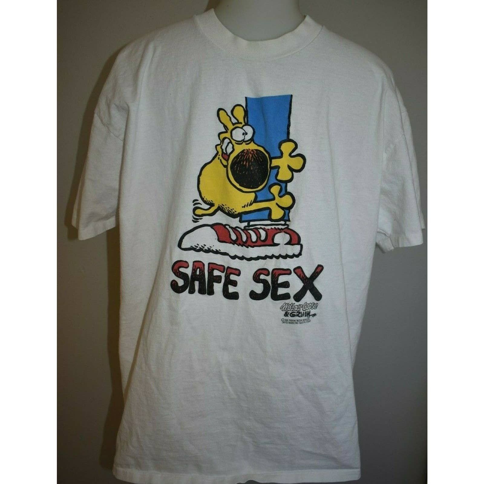 Other Vintage Mother Goose Grimm SAFE SEX Shirt Cartoon Comic 90s | Grailed