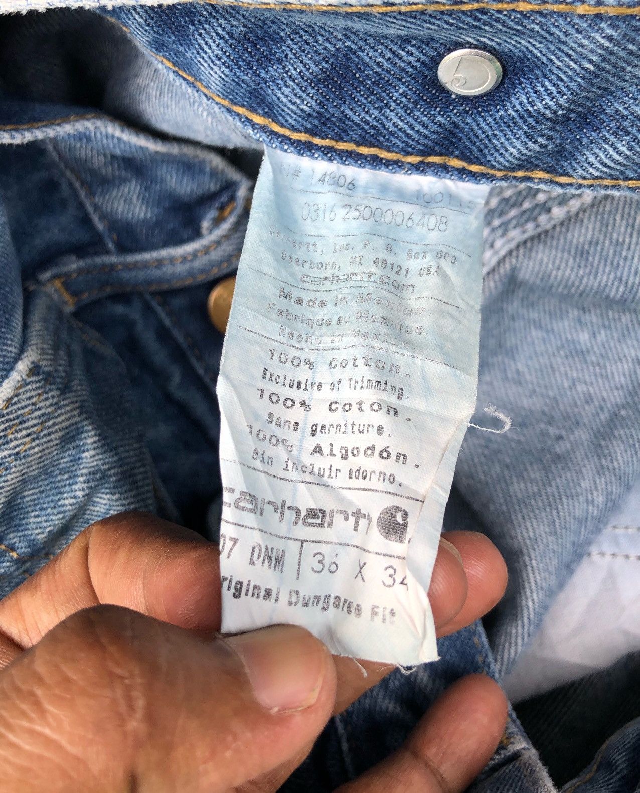 Carhartt × Carhartt Wip 🔥Mega Rare🔥Carhatt Legendary Union Made Carpenter Jeans Size US 36 / EU 52 - 10 Thumbnail