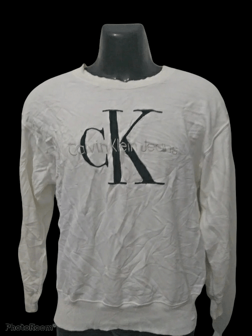 Calvin Klein × Vintage 90s Calvin Klein Big Logo Sweatshirt Crewneck Pullover Size US M / EU 48-50 / 2 - 1 Thumbnail