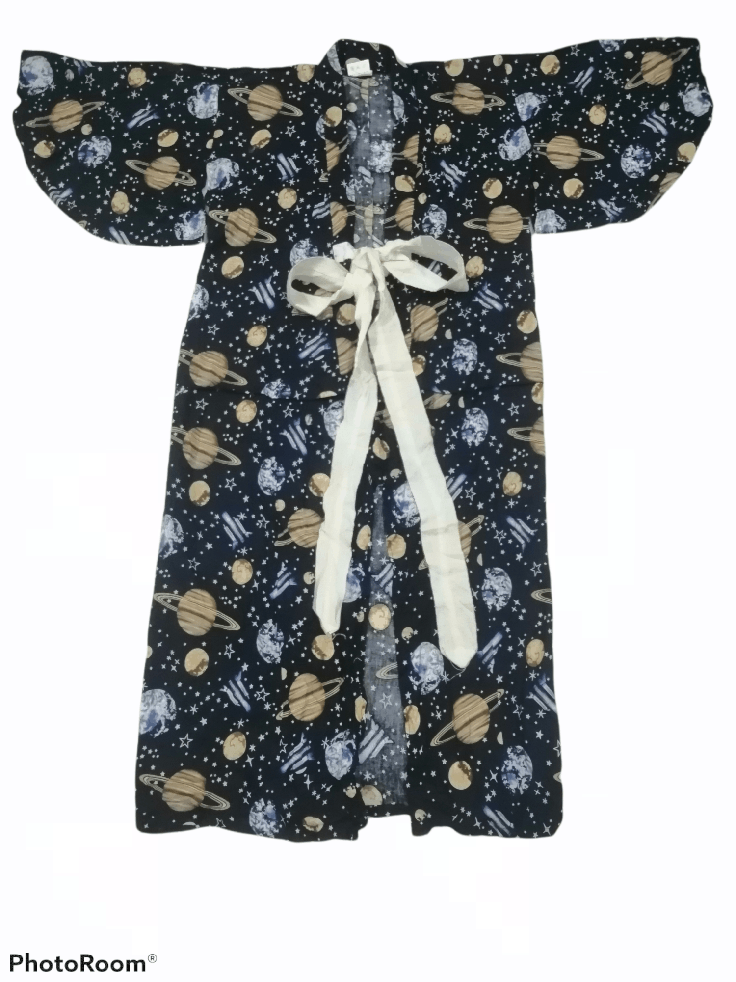 Vintage kimono japanese noragi haori galaxy space design