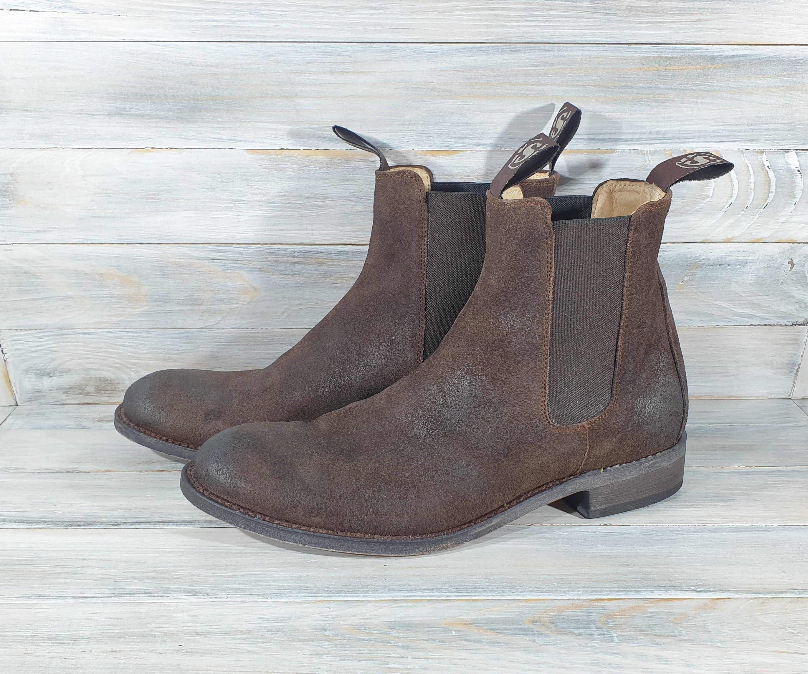 Leather Sendra 5595 Men's Chelsea Boots Cowboy Ankle Shoes Spain Size US 7.5 / EU 40-41 - 5 Thumbnail