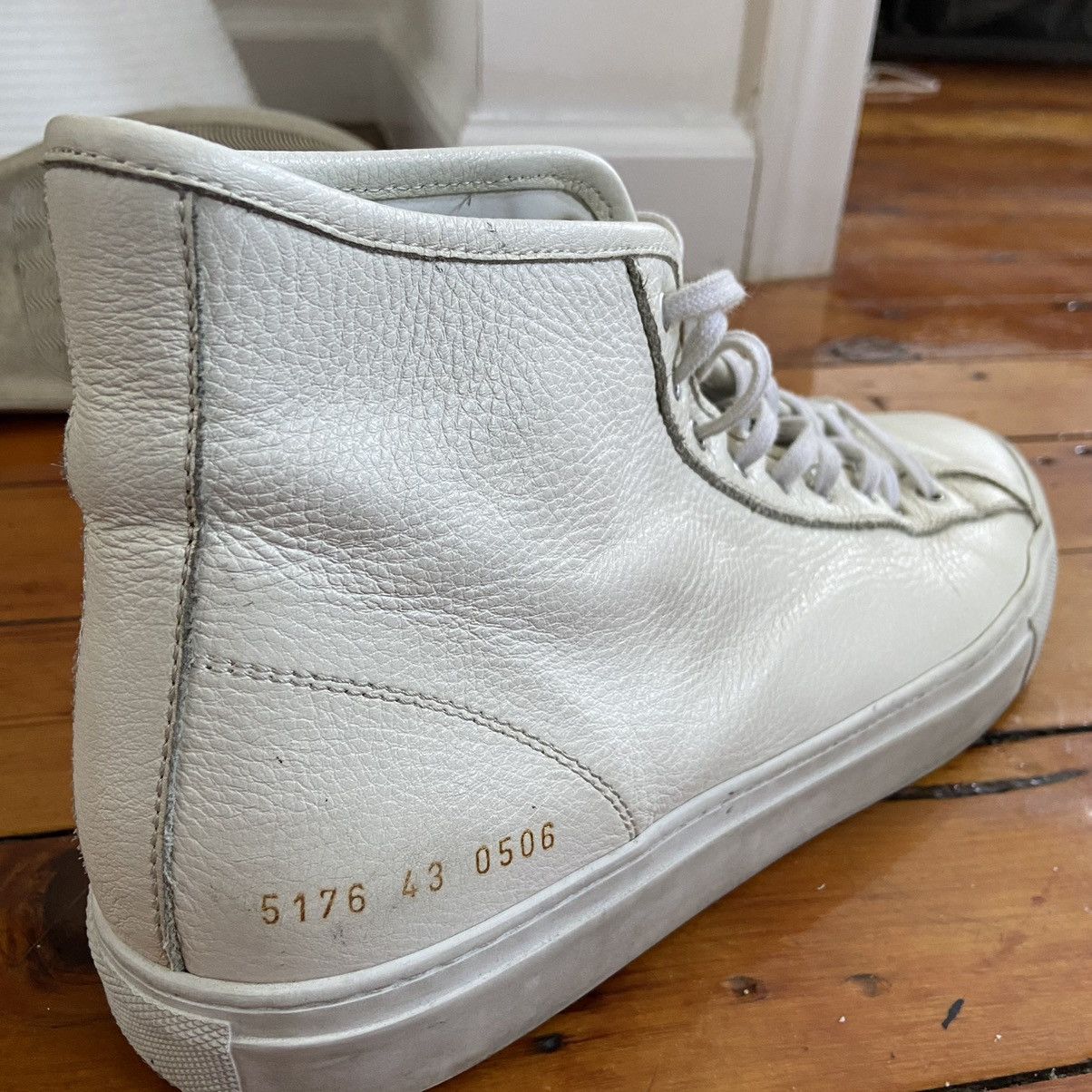 Common Projects Tournament High White Leather Size US 10 / EU 43 - 4 Thumbnail