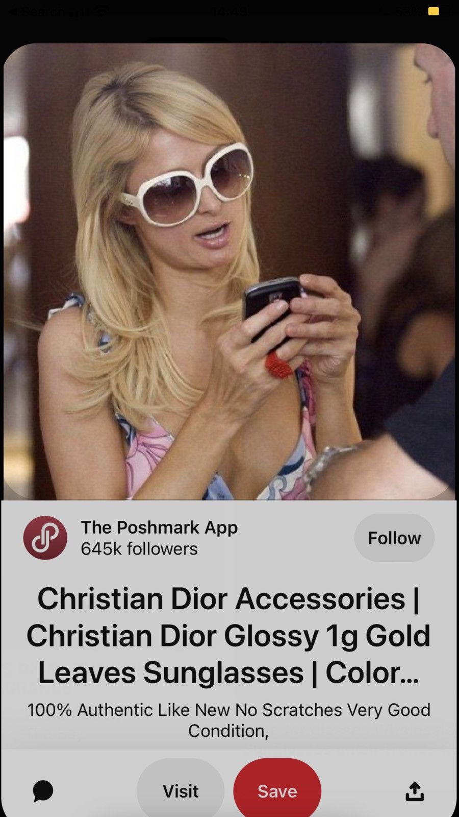 Dior vintage oversized Christian Dior glossy 1 cream sunglasses