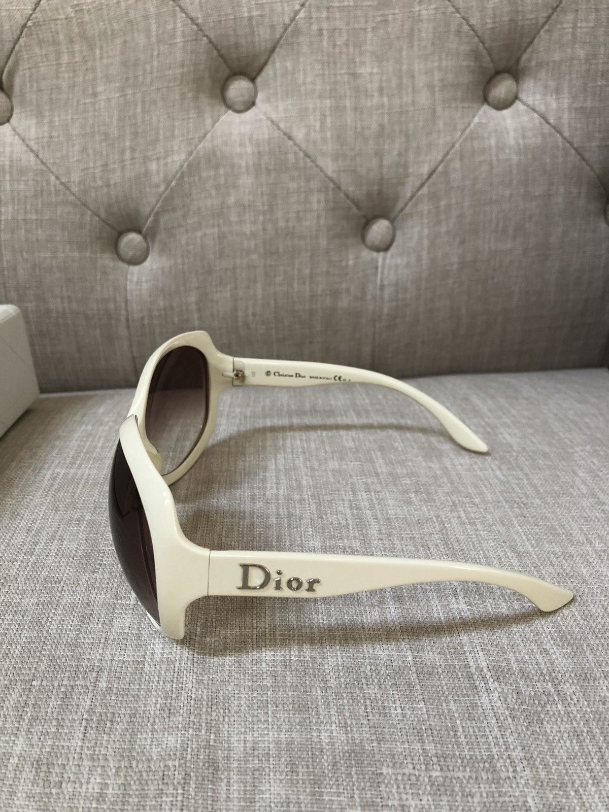 Dior サングラス Dior Glossy 1 ホワイト Dior vintage oversized Christian Dior glossy 1 cream sunglasses