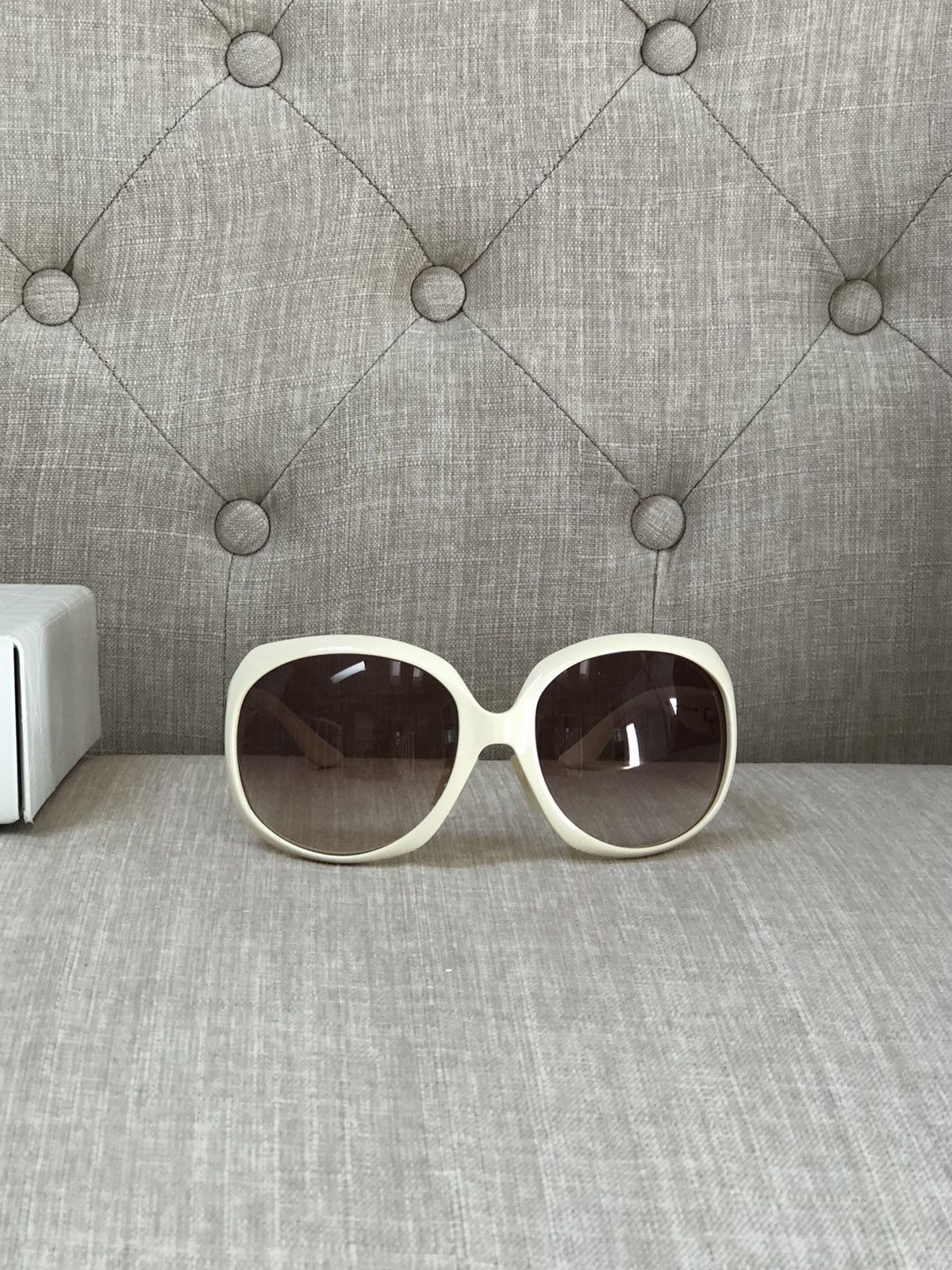 Dior vintage oversized Christian Dior glossy 1 cream sunglasses Size ONE SIZE - 7 Thumbnail