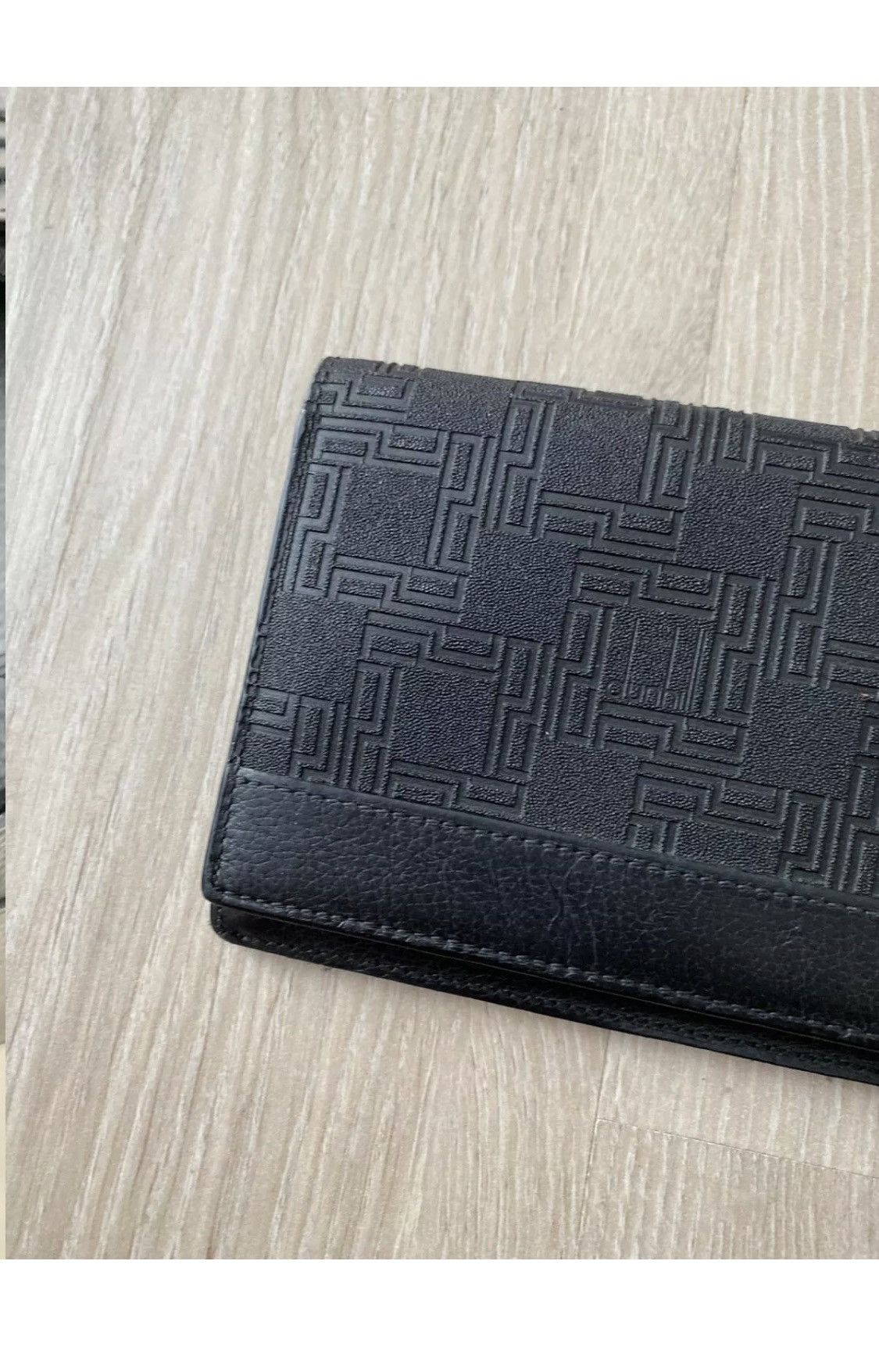 Alfred Dunhill × Vintage Dunhill Leather Black Bifold Long Wallet Purse Cardholder Size ONE SIZE - 6 Thumbnail