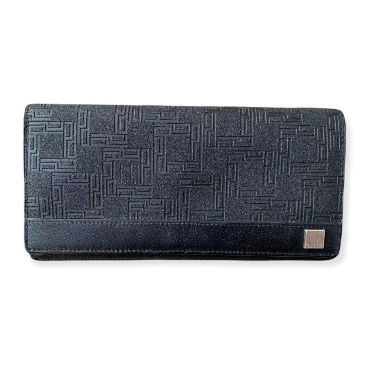 Alfred Dunhill × Vintage Dunhill Leather Black Bifold Long Wallet Purse Cardholder Size ONE SIZE - 1 Thumbnail