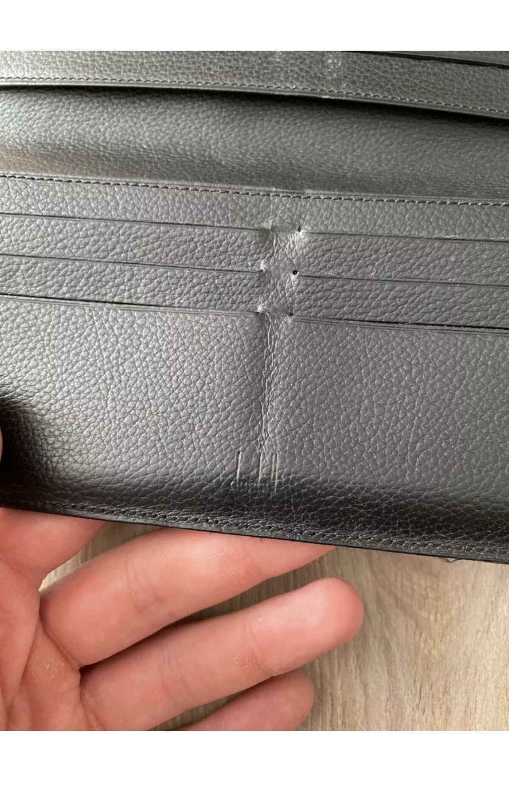 Alfred Dunhill × Vintage Dunhill Leather Black Bifold Long Wallet Purse Cardholder Size ONE SIZE - 2 Thumbnail