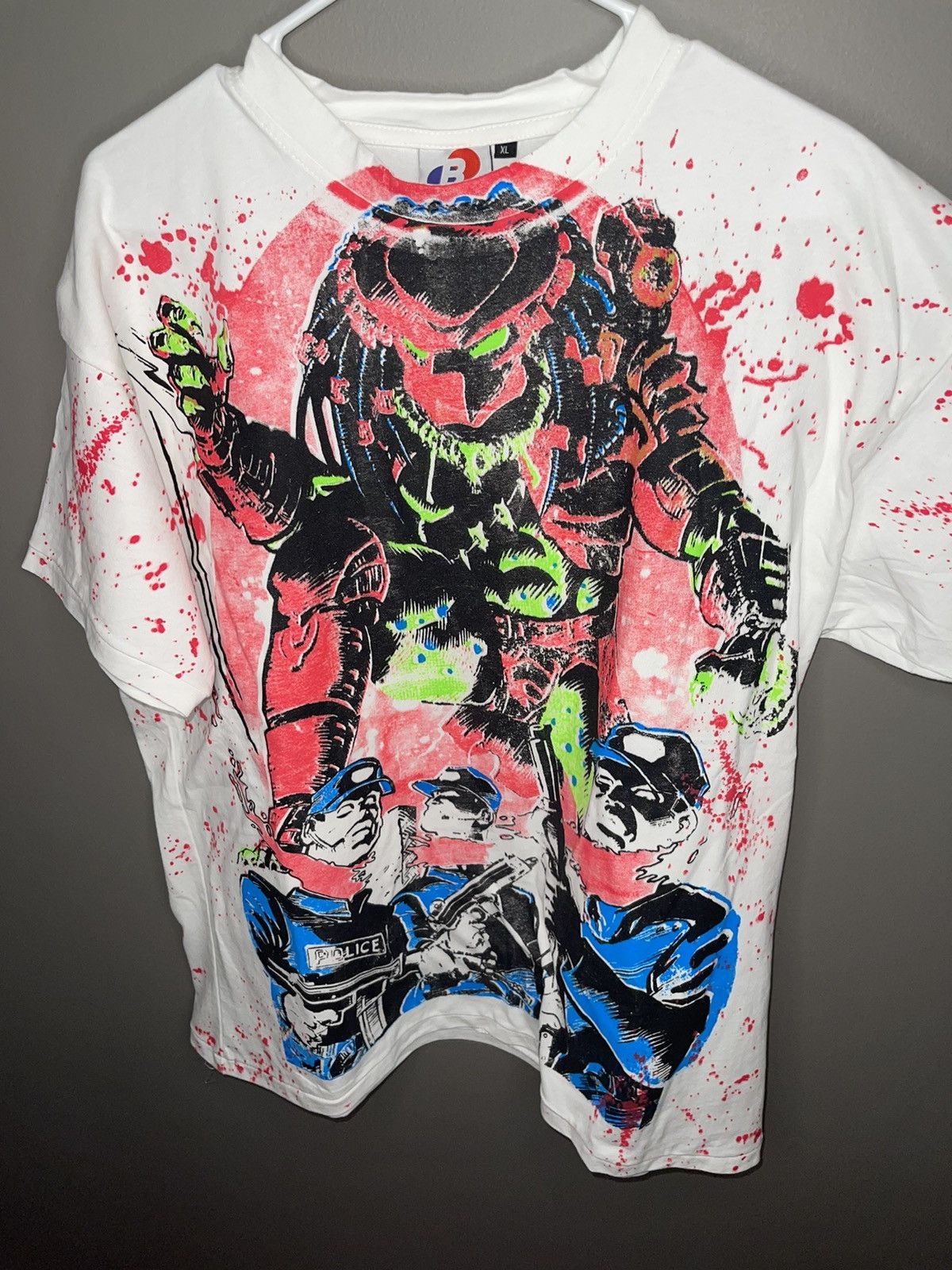 Image of Vintage Backstock Co. “Predator” Unofficial Bootleg in White, Men's (Size XL)