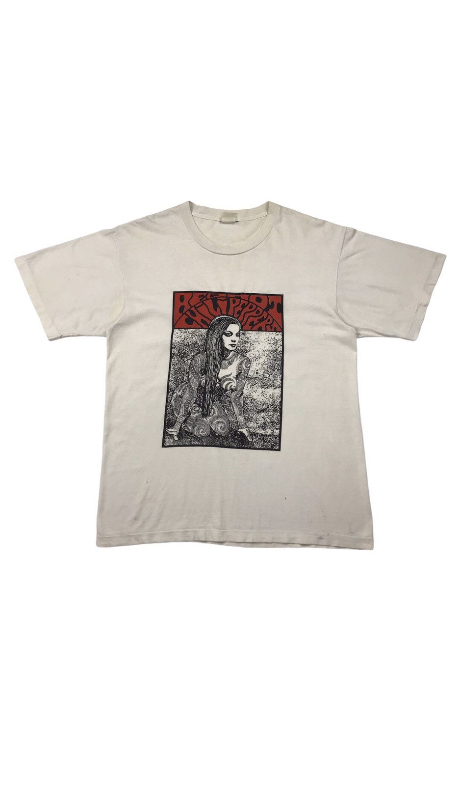 Band Tees × Vintage Vintage RED HOT CHILI PEPPERS tattoo girl t 