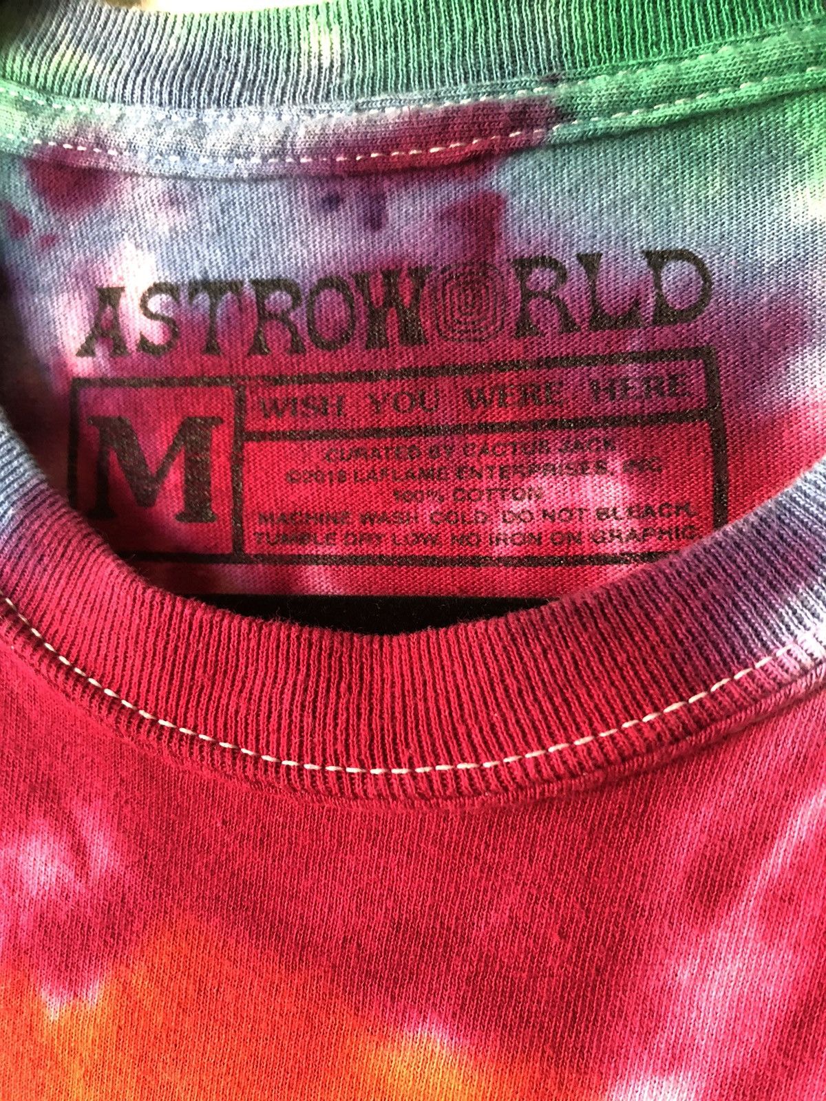 Travis Scott Astroworld Tie Dye Tee Size US M / EU 48-50 / 2 - 3 Thumbnail