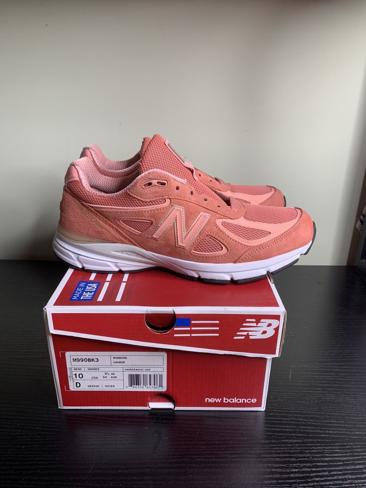 Peach new balance 990 hotsell