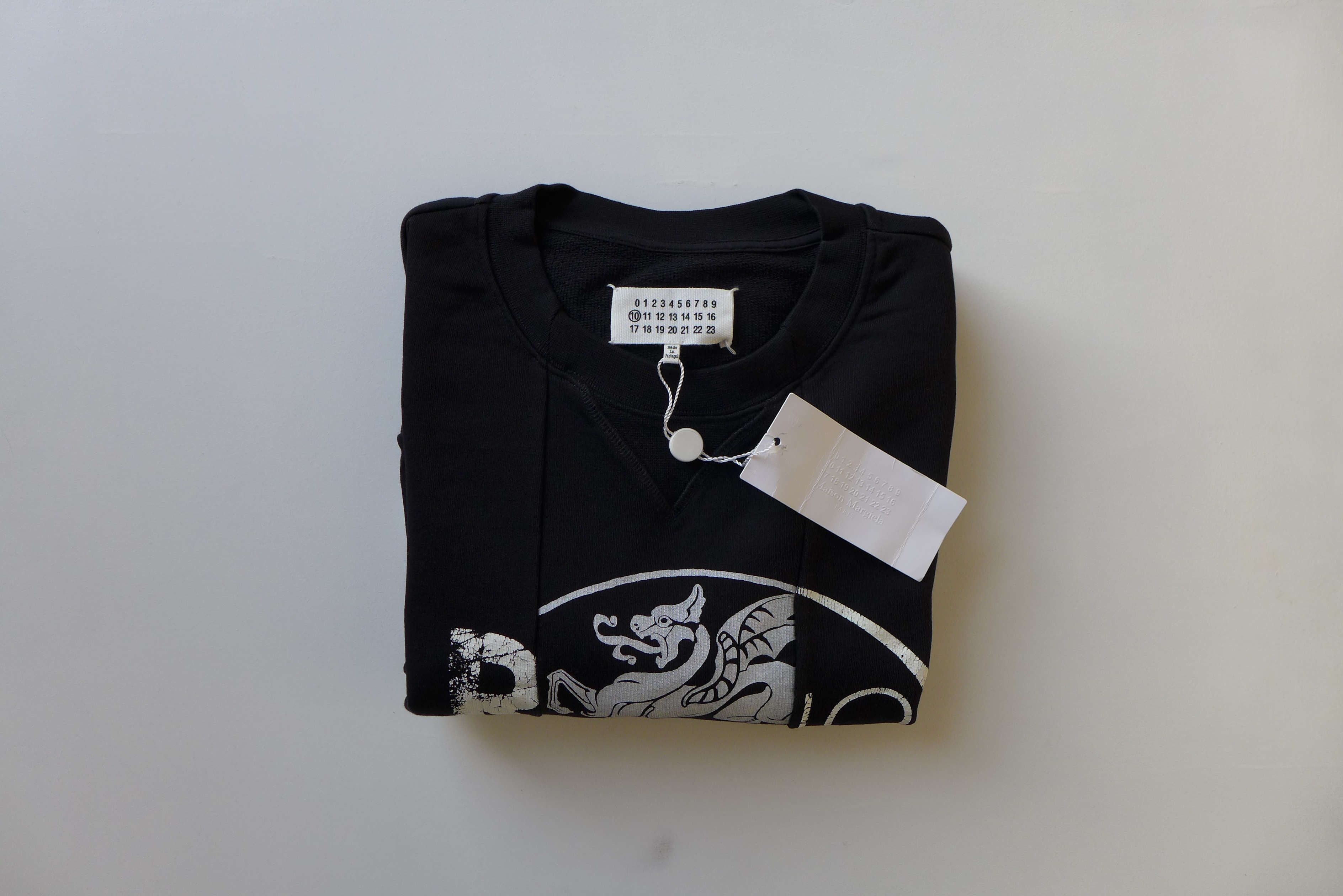 Maison Margiela Margiela Patchwork Irish Print Sweatshirt - Black Size US L / EU 52-54 / 3 - 4 Thumbnail