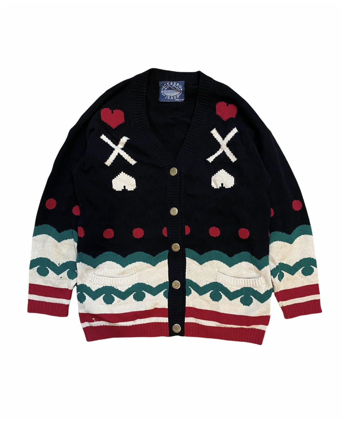 Iceberg Vintage Ice berg native Knitwear sweatshirt made in italy Size M / US 6-8 / IT 42-44 - 1 Thumbnail