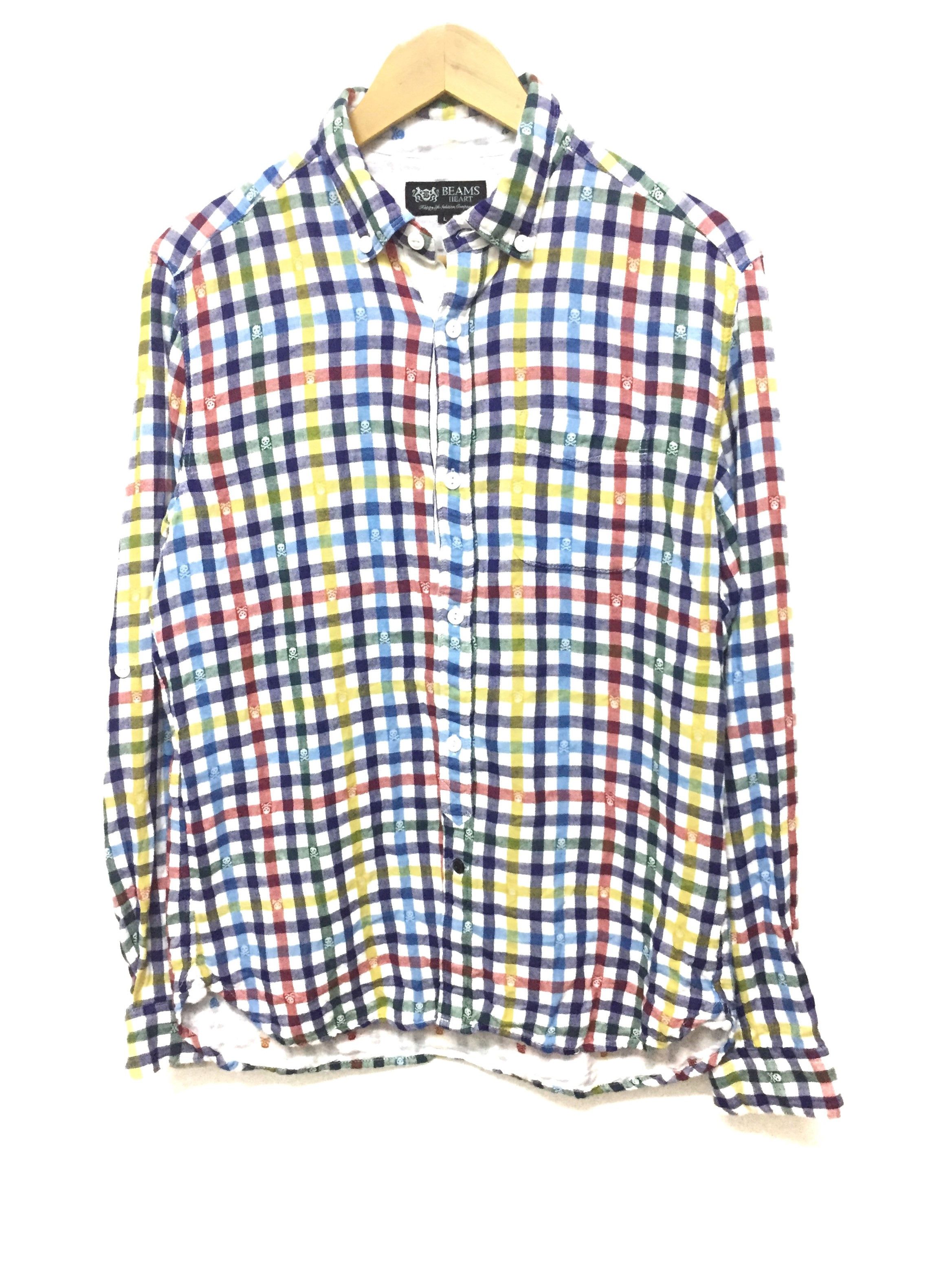 Beams Plus × Japanese Brand Candy Multicolor Skull Cross bone embrodered flanel Size US L / EU 52-54 / 3 - 1 Thumbnail