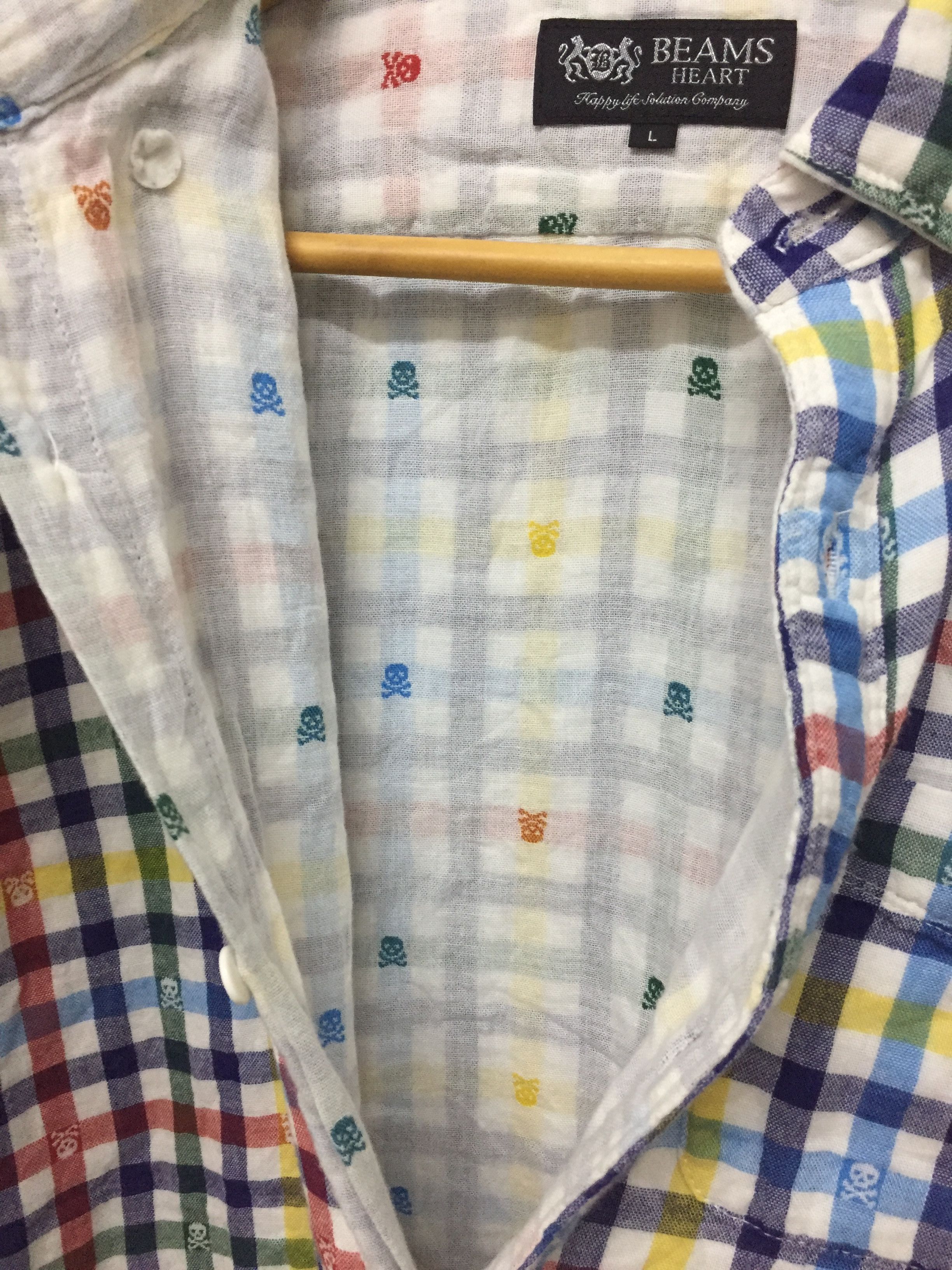 Beams Plus × Japanese Brand Candy Multicolor Skull Cross bone embrodered flanel Size US L / EU 52-54 / 3 - 7 Thumbnail