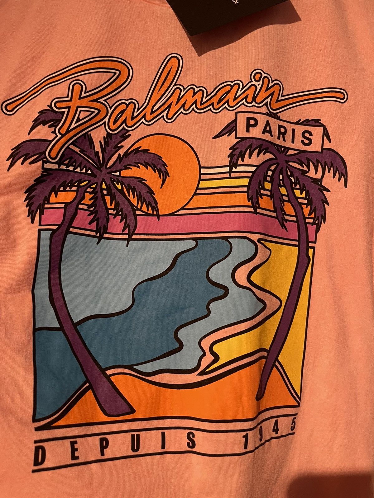 Balmain NEW Limited Edition Balmain Logo Depuis 1945 Tee T-shirt Size US XS / EU 42 / 0 - 4 Thumbnail