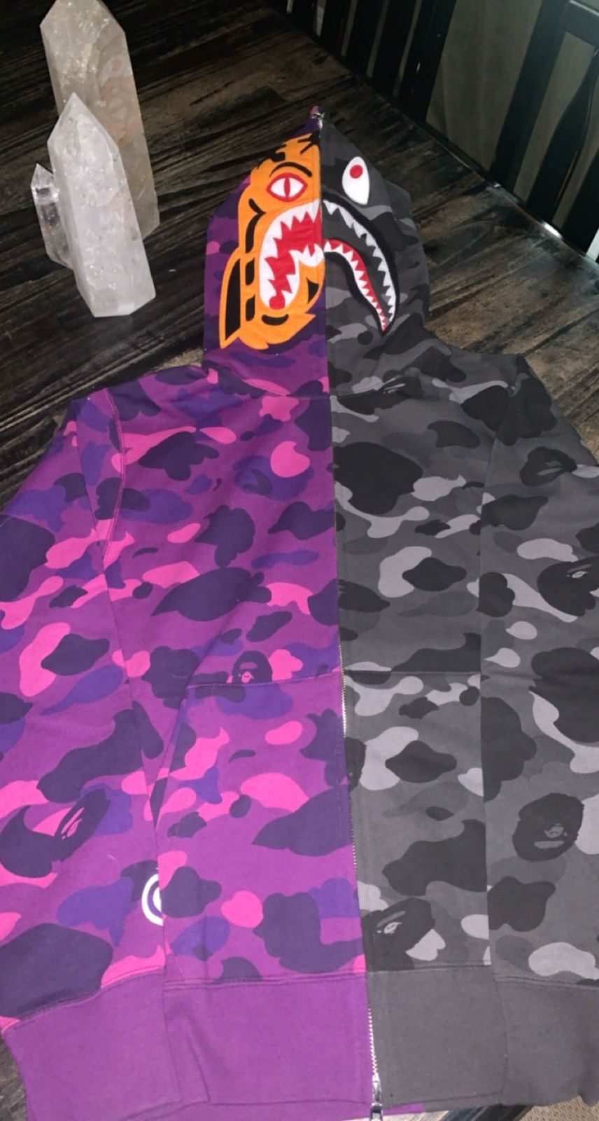 Bape fullzip bape hoodie black/purple color camo Size US XL / EU 56 / 4 - 1 Thumbnail