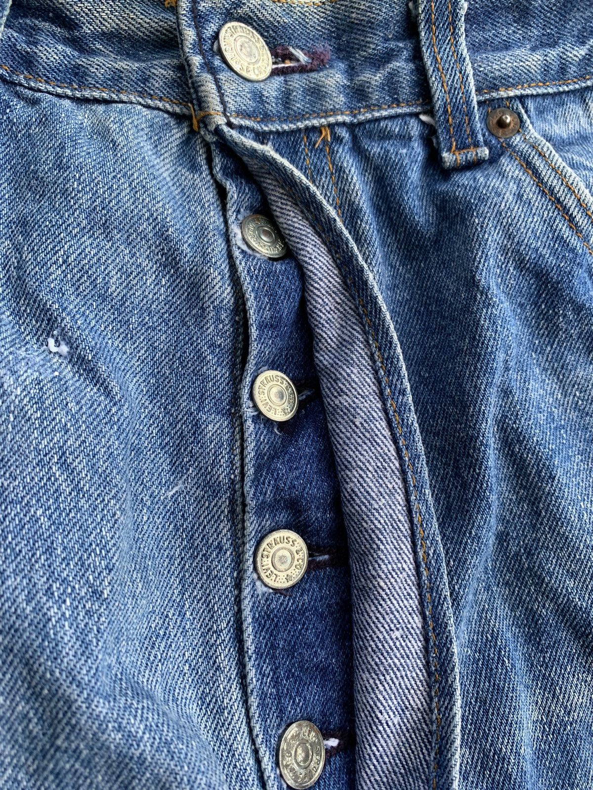 Levi's Vintage 90s Levis Distressed Painted Denim Pant Size US 32 / EU 48 - 4 Thumbnail
